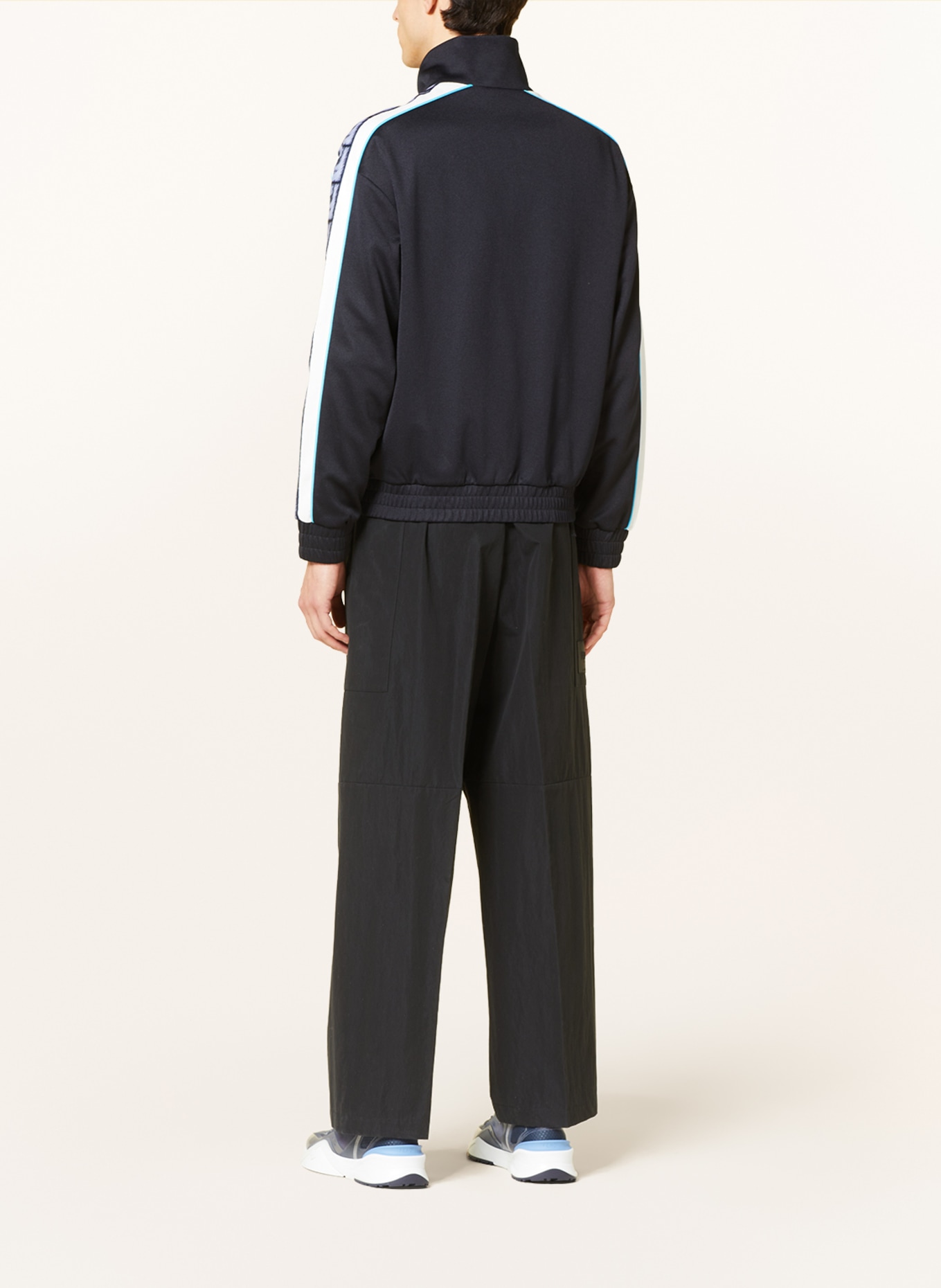 FENDI Training jacket with tuxedo stripe, Color: BLUE/ WHITE/ BLACK (Image 3)