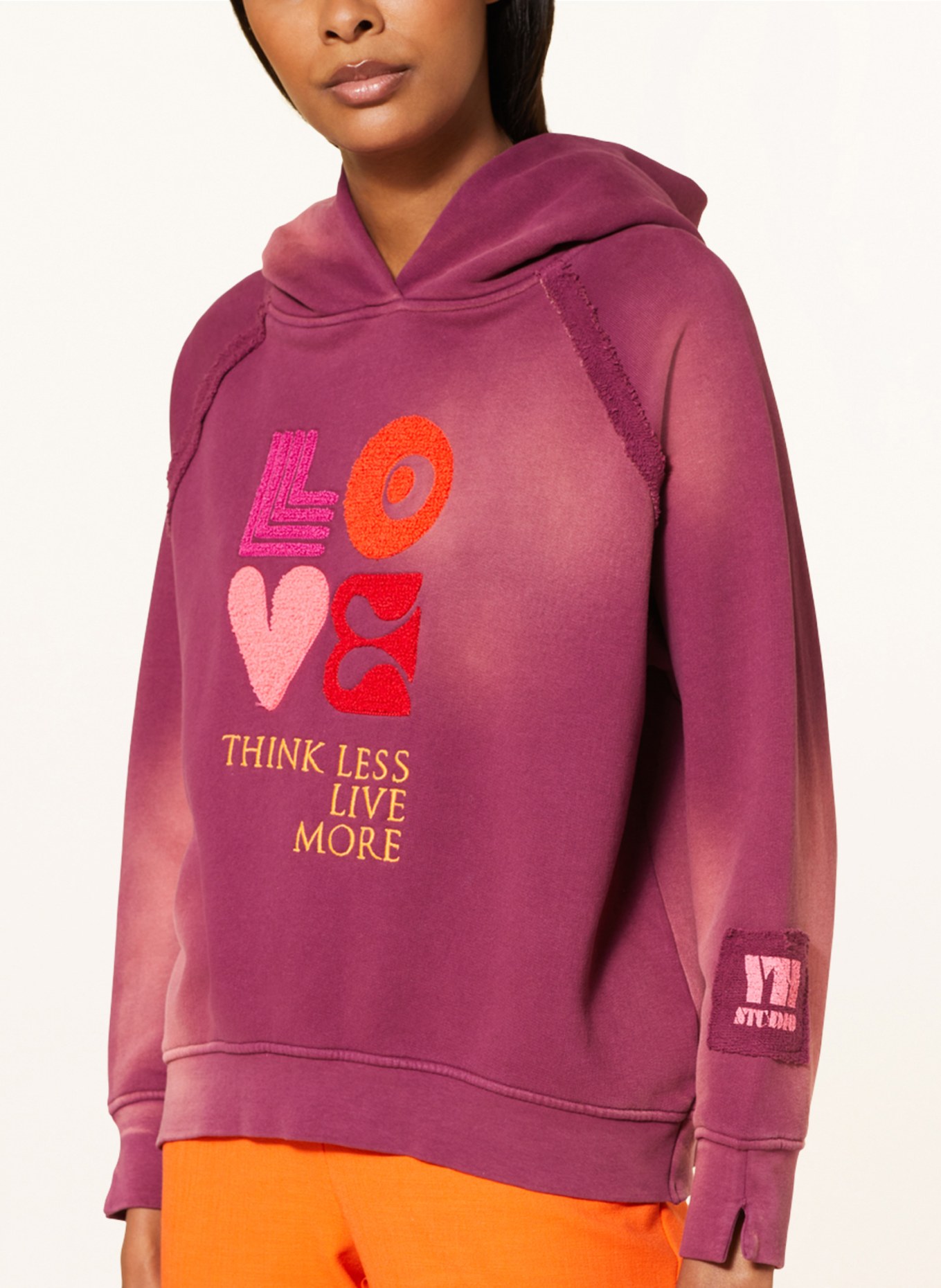 yippie hippie Hoodie, Color: FUCHSIA (Image 5)