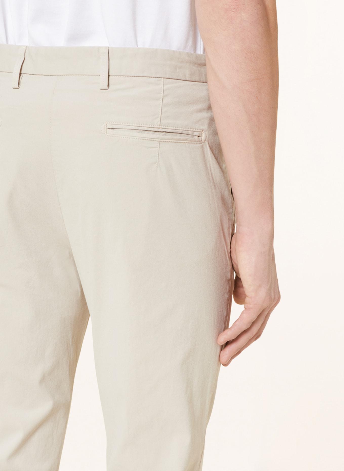 PROFUOMO Chino kalhoty Extra Slim Fit, Barva: KRÉMOVÁ (Obrázek 5)