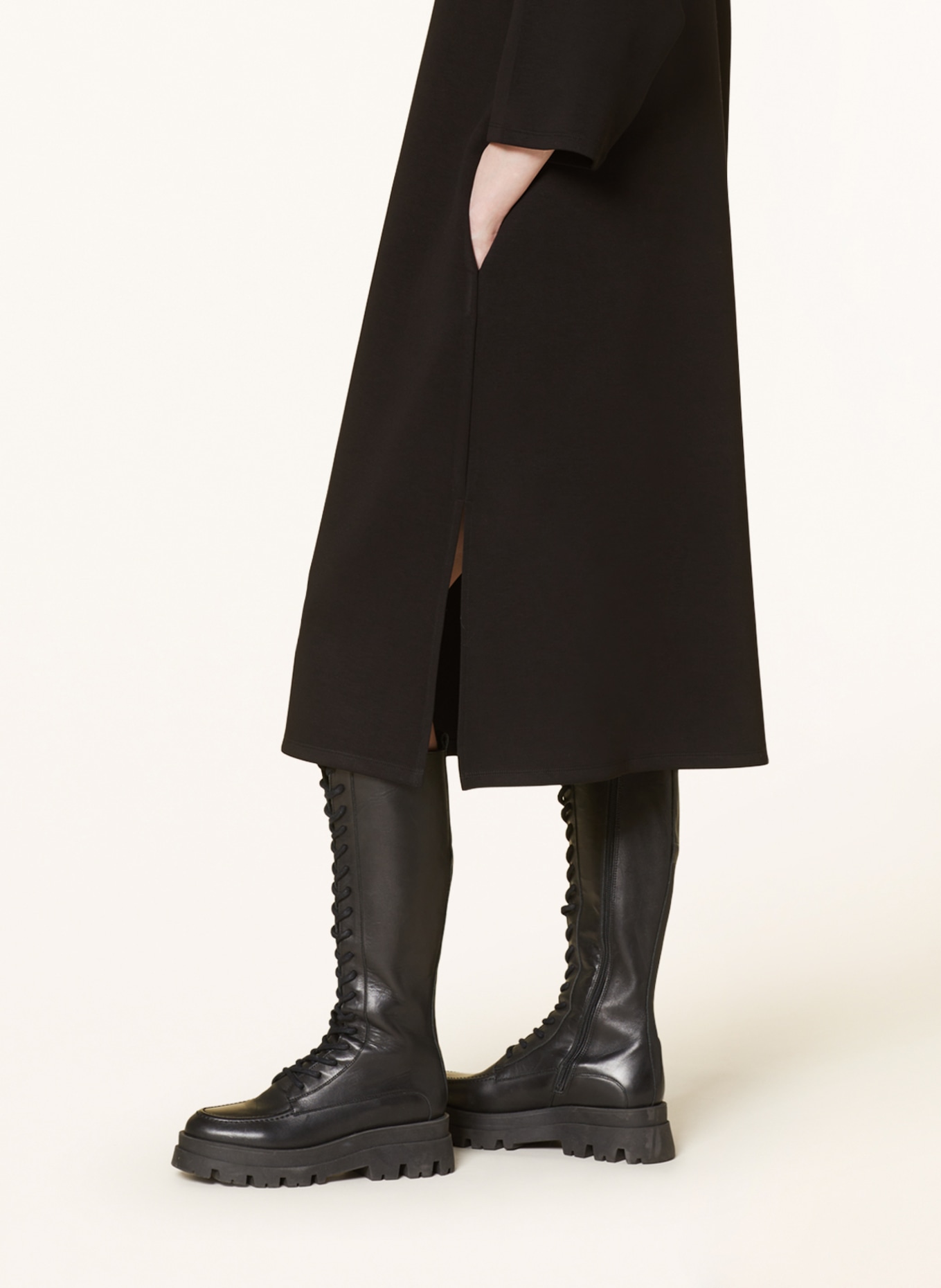 MSCH COPENHAGEN Jersey dress MSCHPETUA with 3/4 sleeves, Color: BLACK (Image 4)