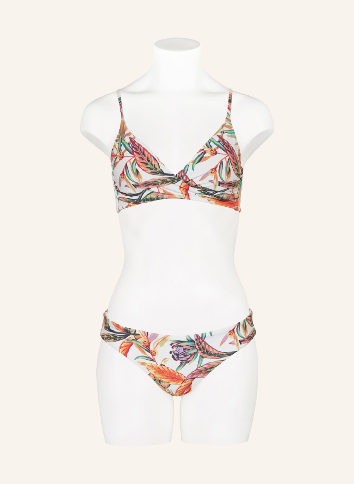 O'NEILL Bralette bikini BAAY - MAOI in wrap look, Color: ECRU/ ORANGE/ GREEN (Image 2)