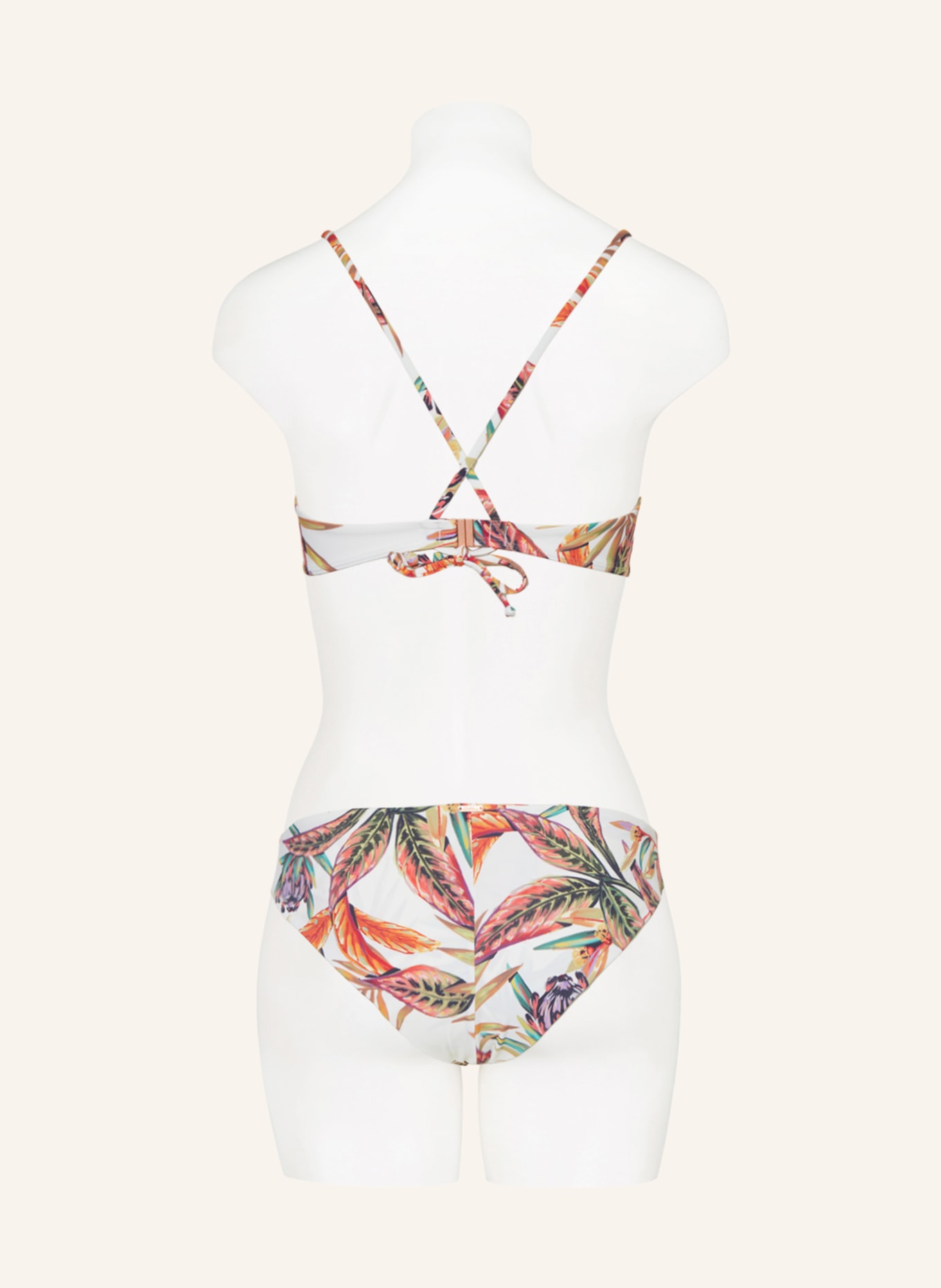 O'NEILL Bikini bralette BAAY – MAOI w stylu kopertowym, Kolor: ECRU/ POMARAŃCZOWY/ ZIELONY (Obrazek 3)
