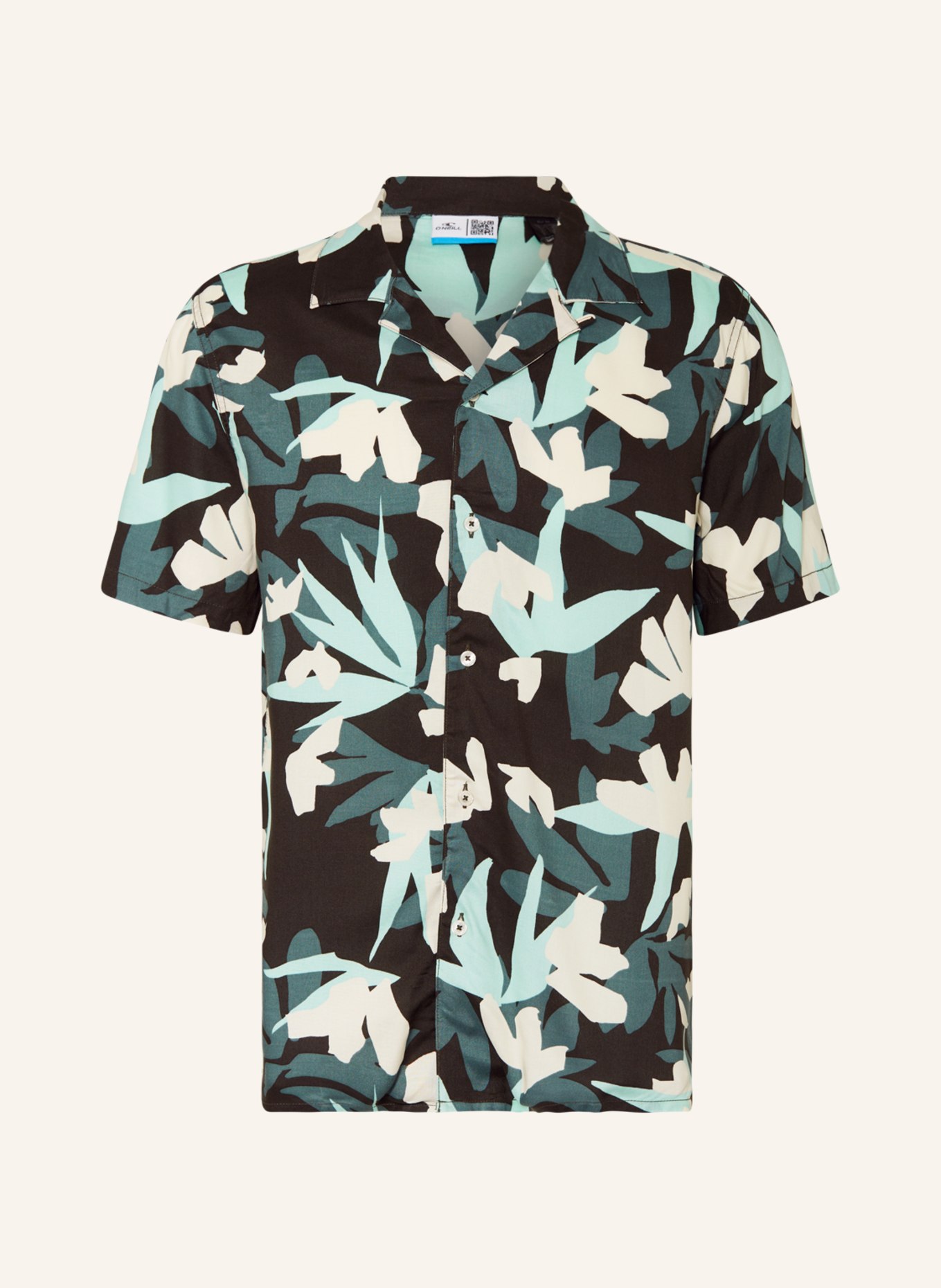 O'NEILL Resort shirt CAMORRO regular fit, Color: BLACK/ TURQUOISE/ CREAM (Image 1)
