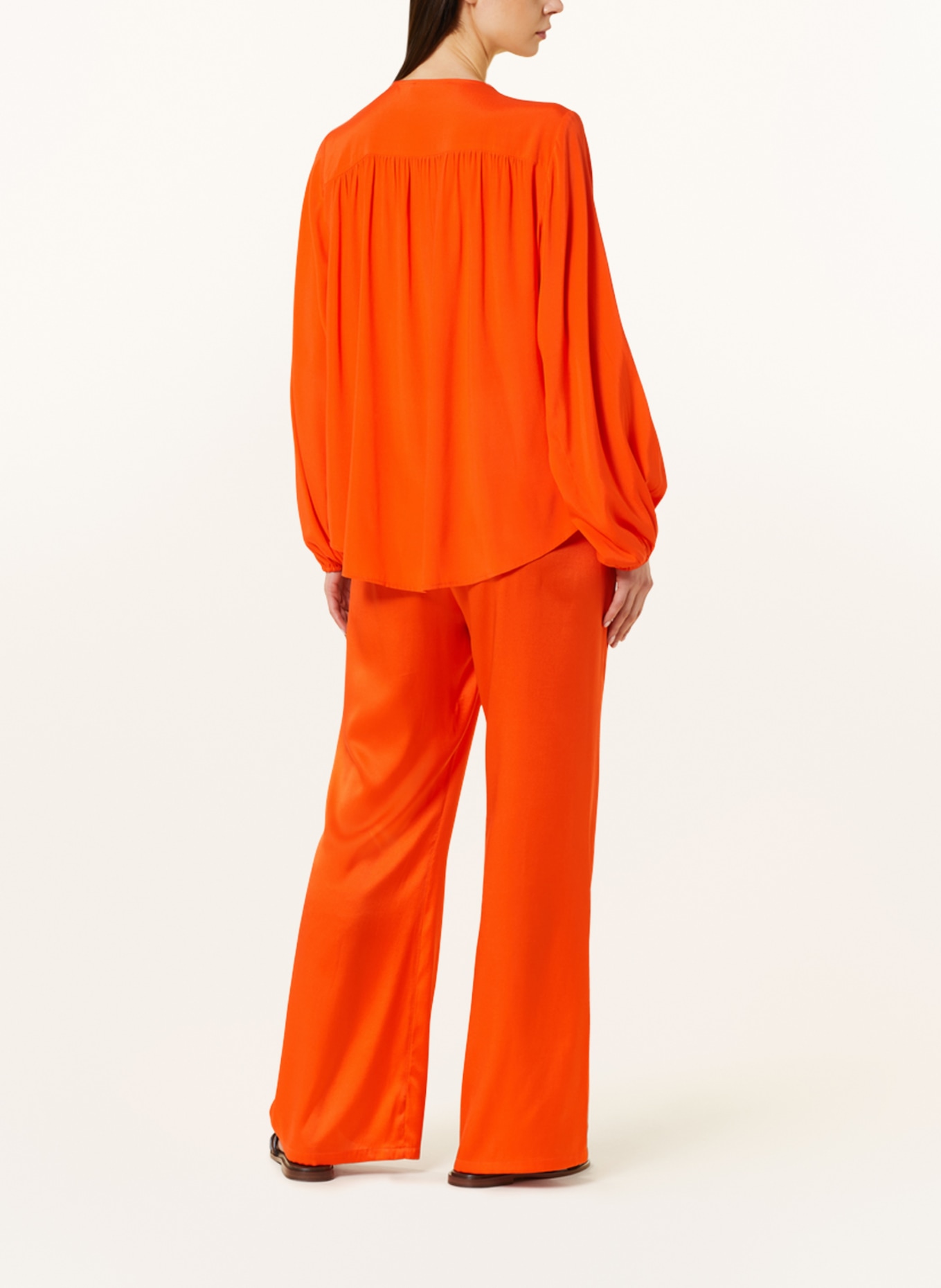 (THE MERCER) N.Y. Silk blouse, Color: ORANGE (Image 3)