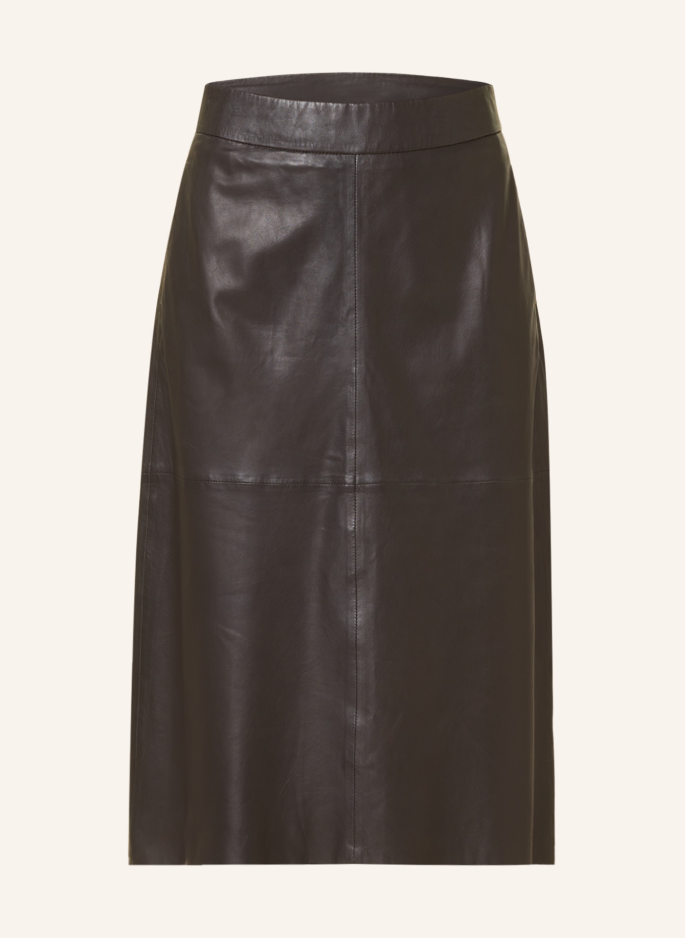 (THE MERCER) N.Y. Leather skirt, Color: DARK BROWN (Image 1)