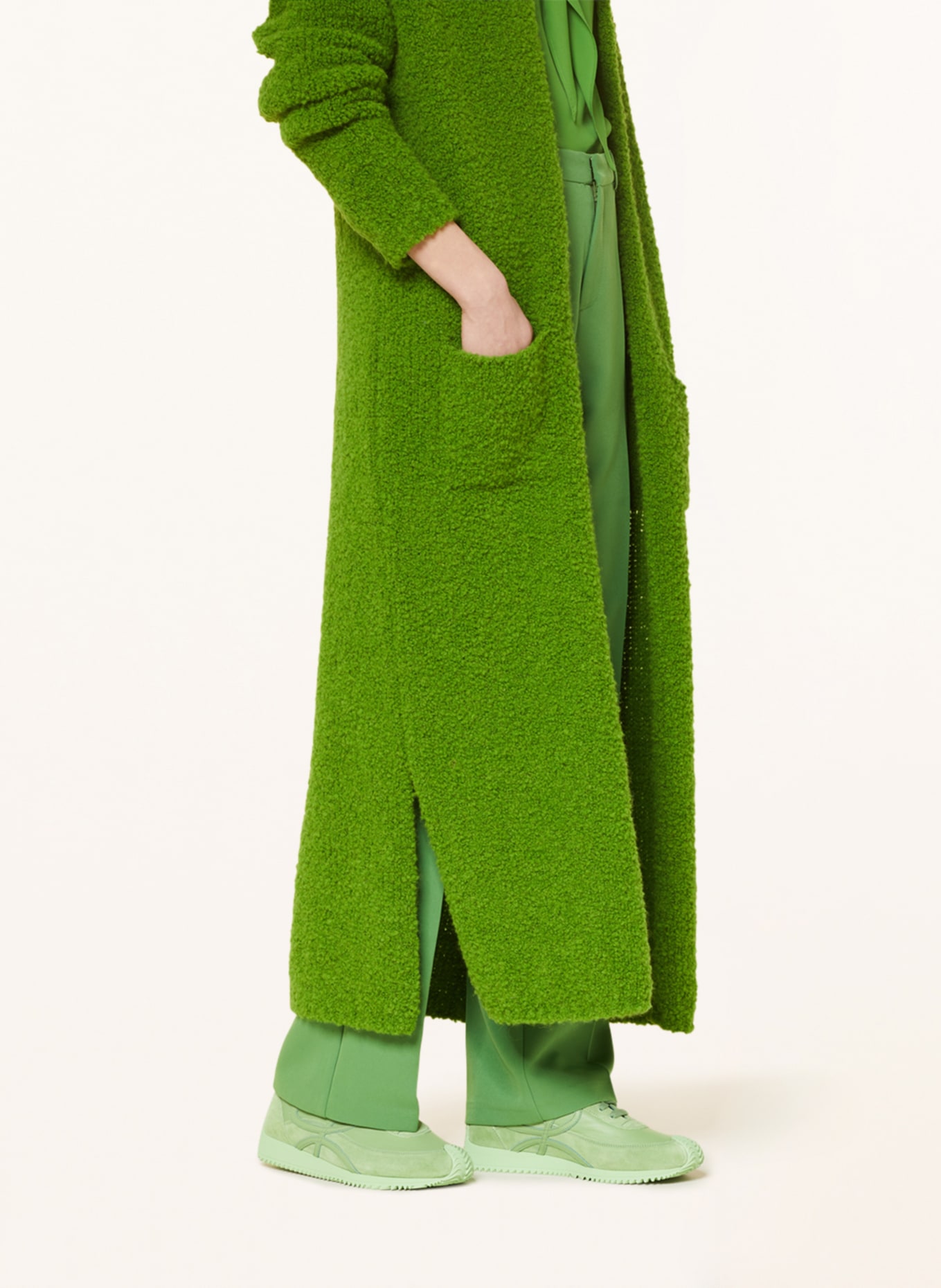 SEM PER LEI Knit cardigan, Color: GREEN (Image 4)