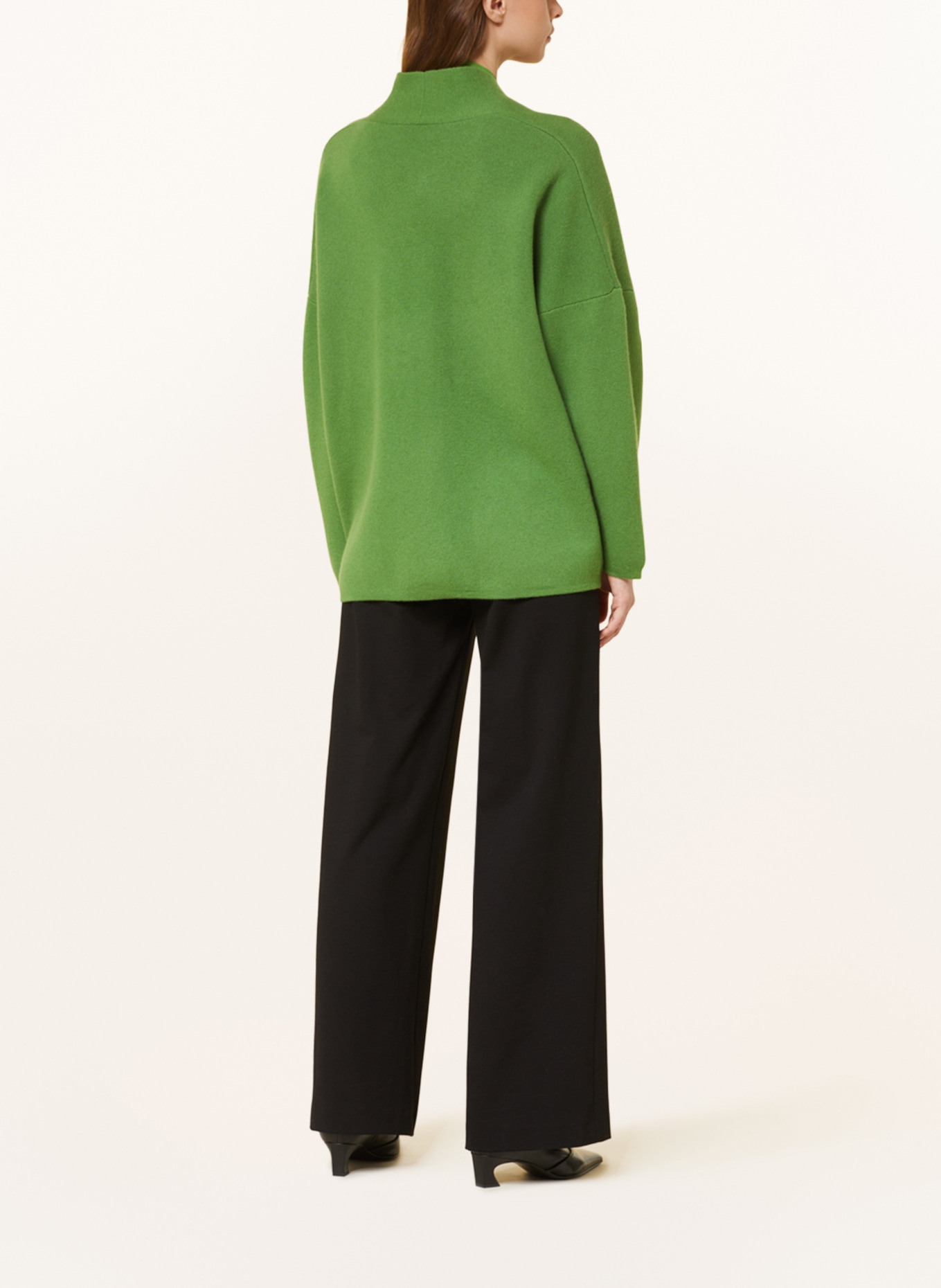 SEM PER LEI Knit cardigan with cashmere, Color: GREEN (Image 3)