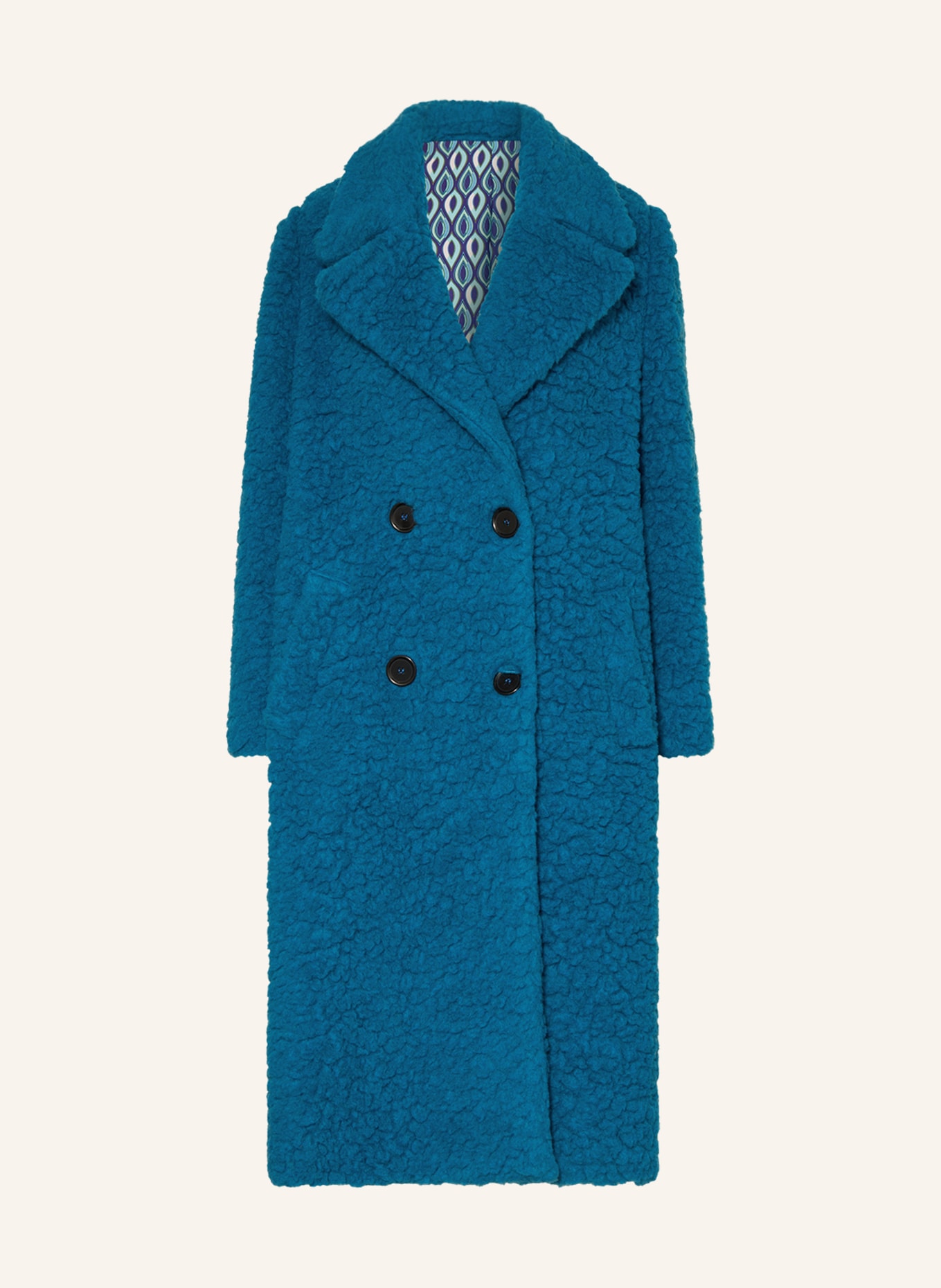 SEM PER LEI Teddy coat, Color: TEAL (Image 1)