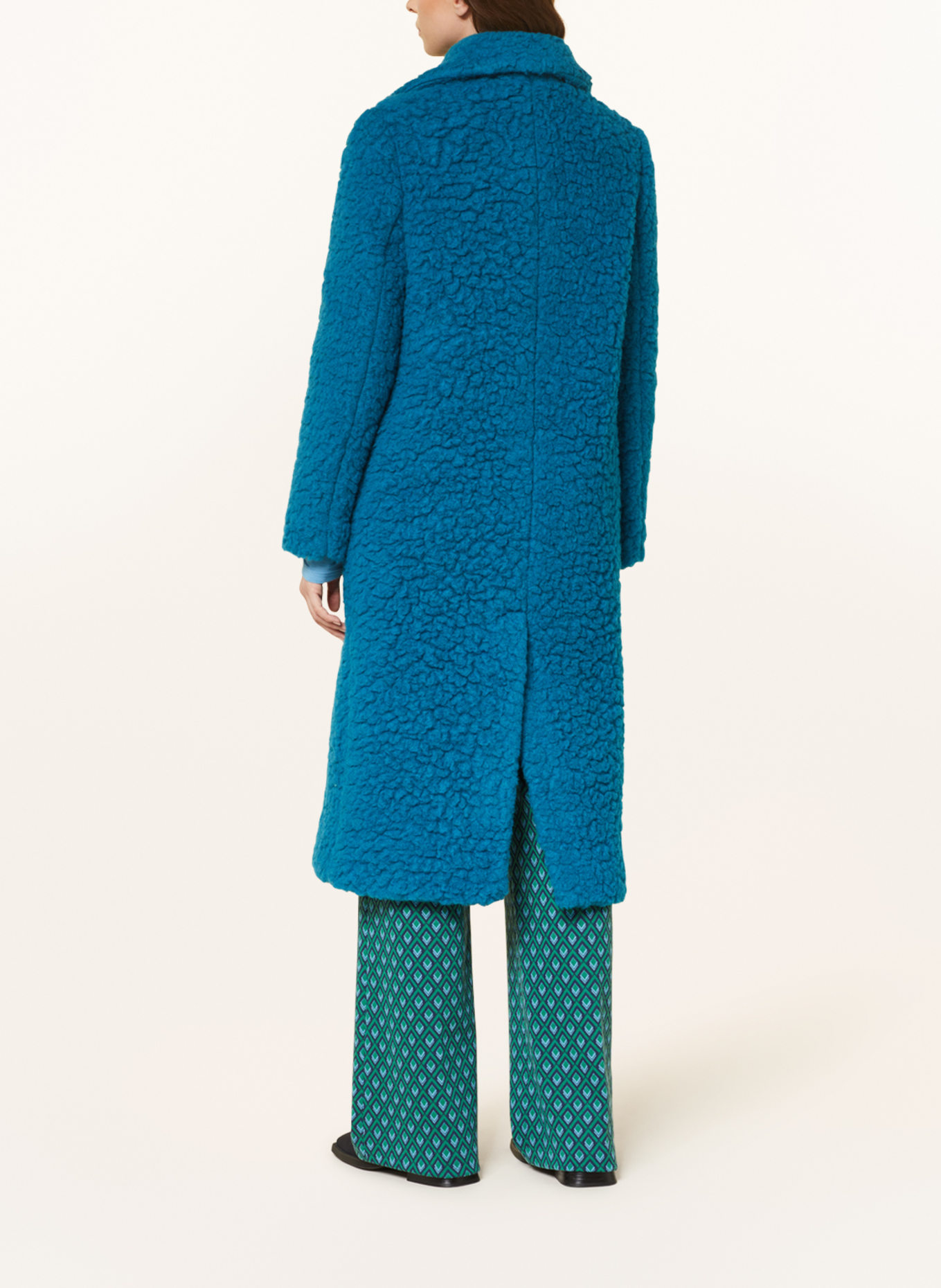 SEM PER LEI Teddy coat, Color: TEAL (Image 3)