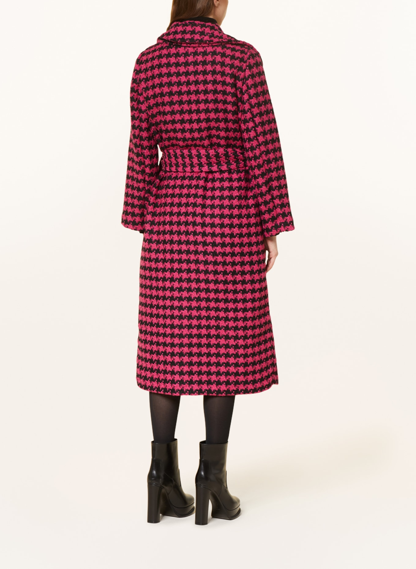SEM PER LEI Tweed coat, Color: BLACK/ PINK (Image 3)