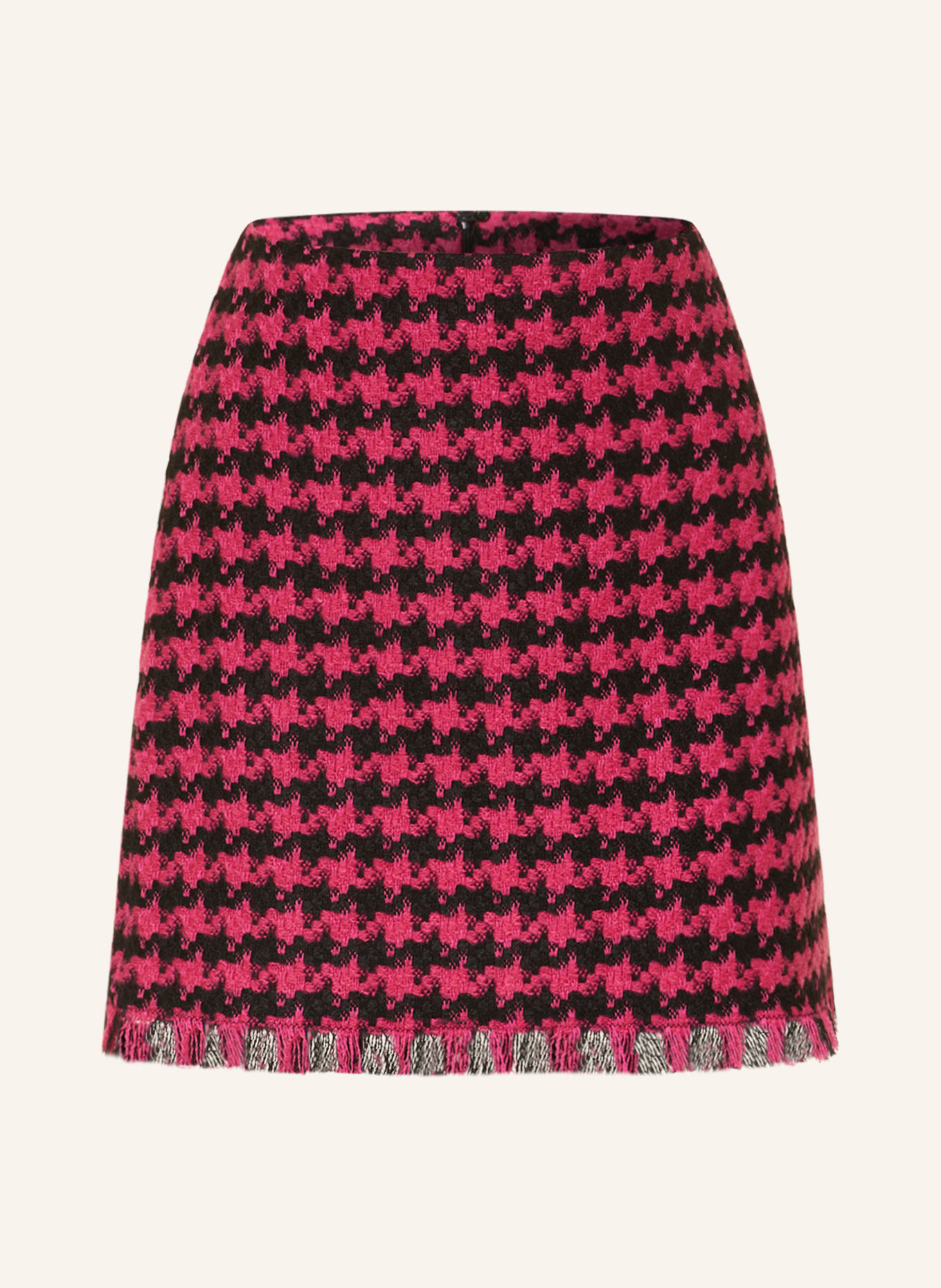 SEM PER LEI Tweed skirt, Color: BLACK/ PINK (Image 1)
