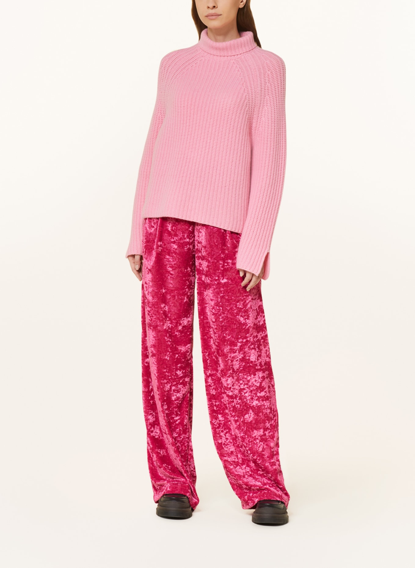 SEM PER LEI Sweater with cashmere, Color: PINK (Image 2)