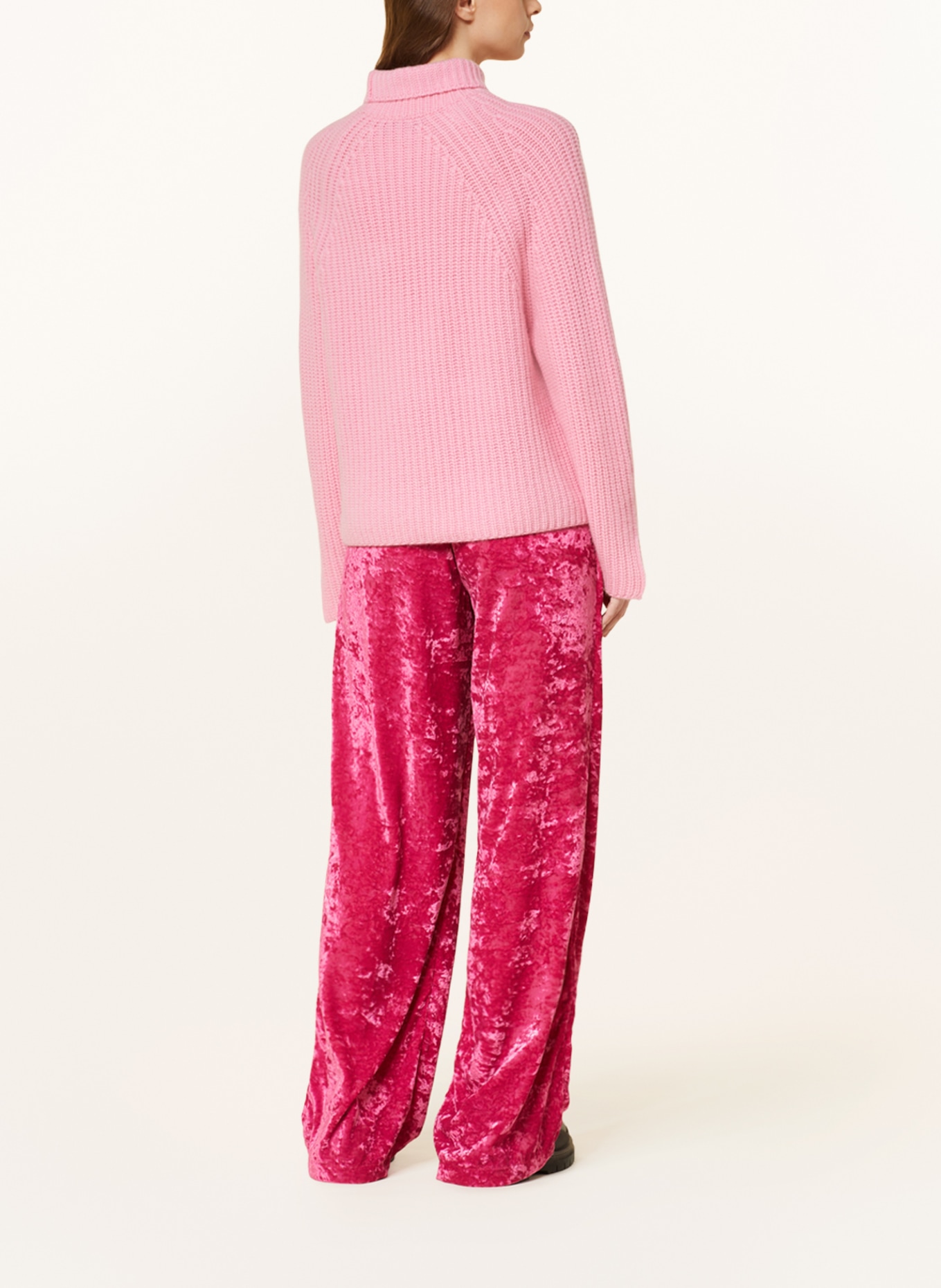 SEM PER LEI Sweater with cashmere, Color: PINK (Image 3)