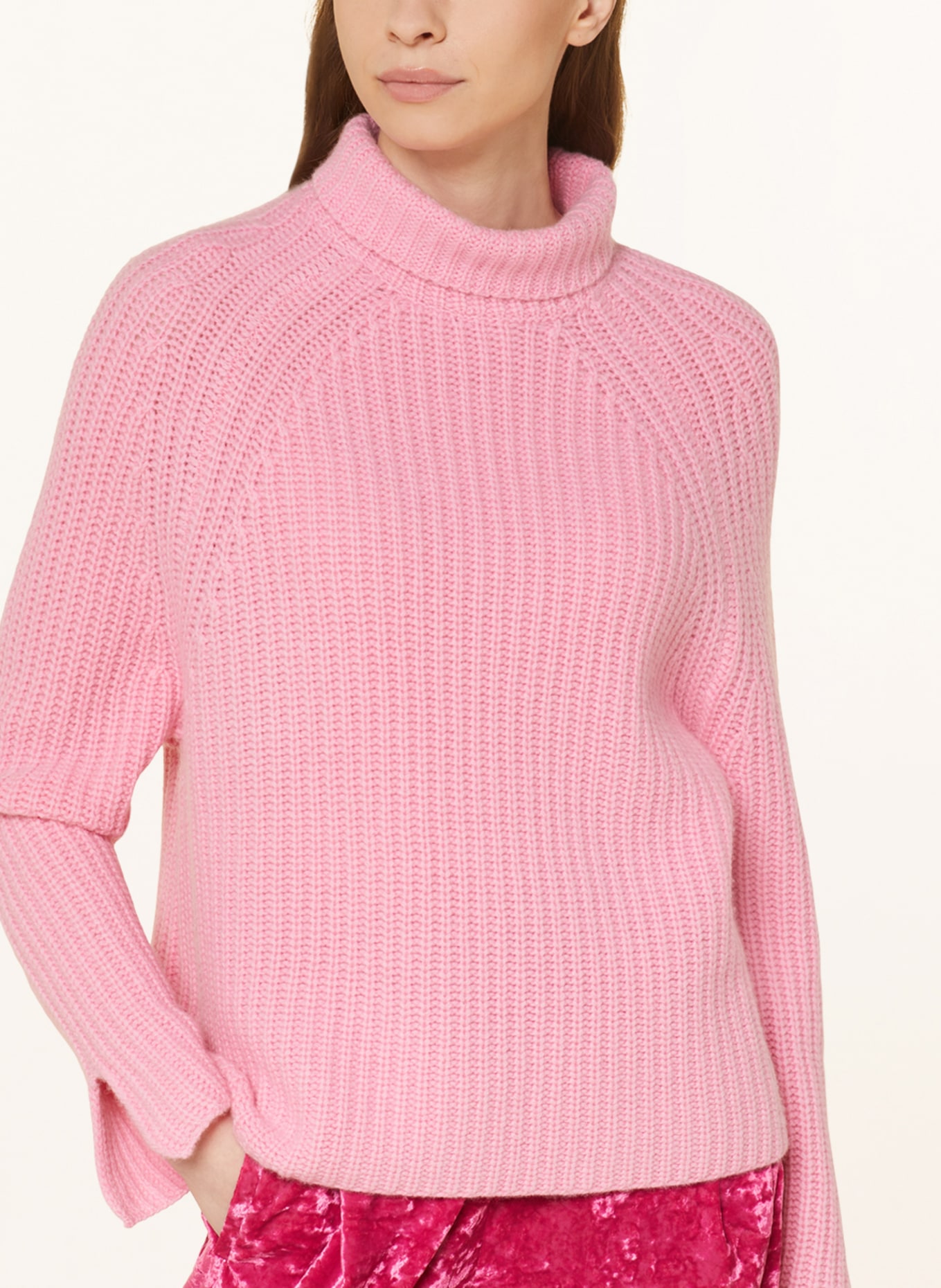 SEM PER LEI Sweater with cashmere, Color: PINK (Image 4)