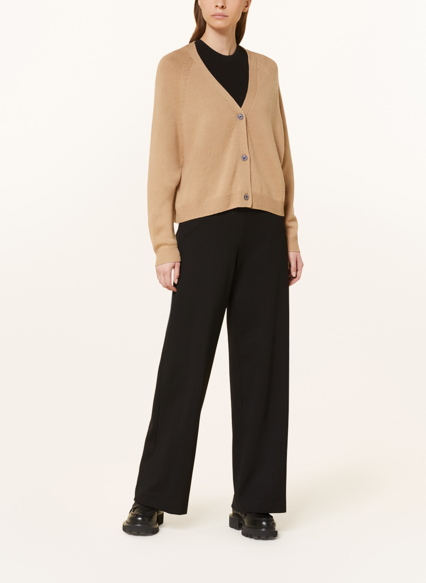 SEM PER LEI Cardigan with cashmere, Color: CAMEL (Image 2)
