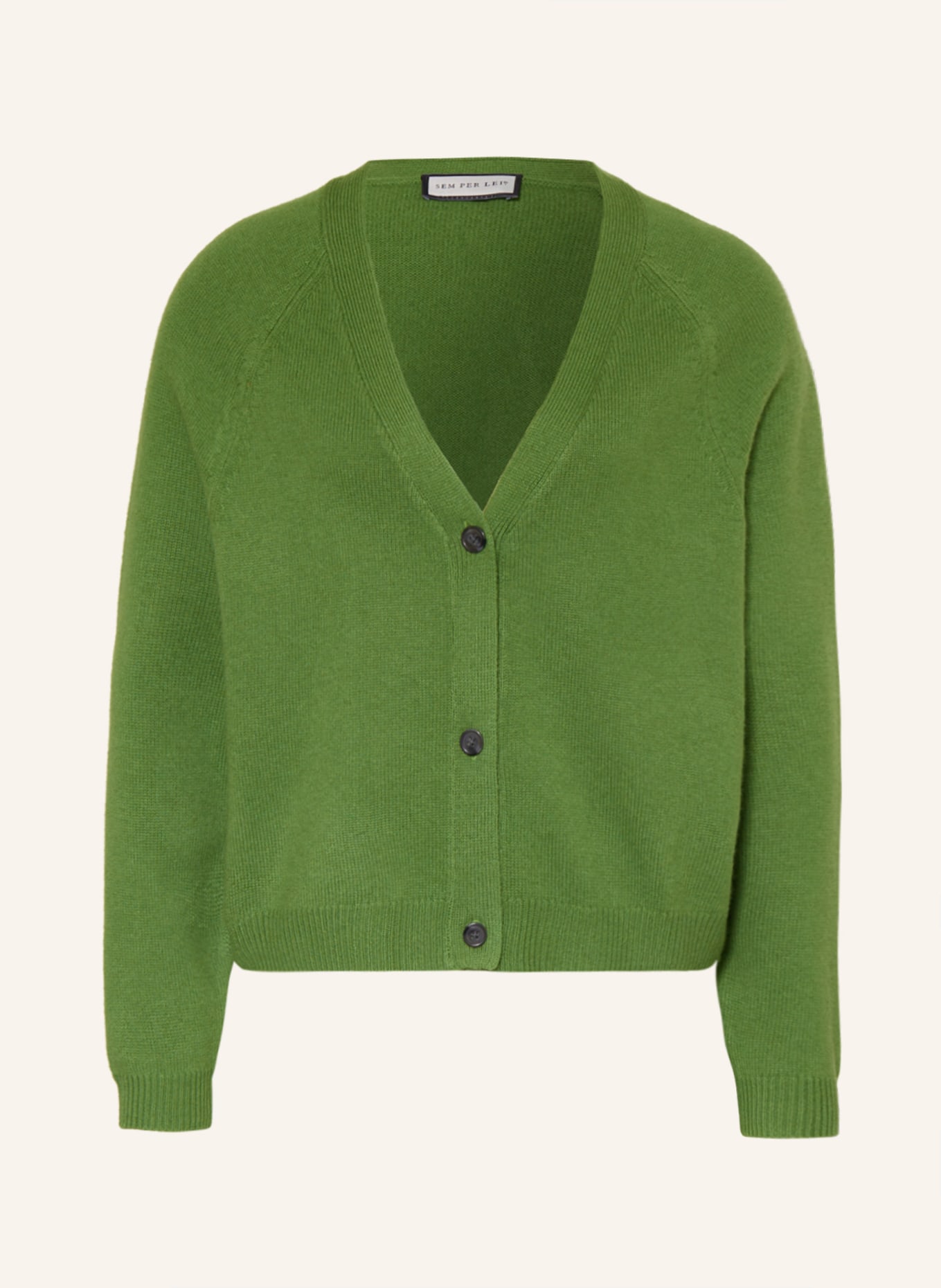 SEM PER LEI Cardigan with cashmere, Color: GREEN (Image 1)