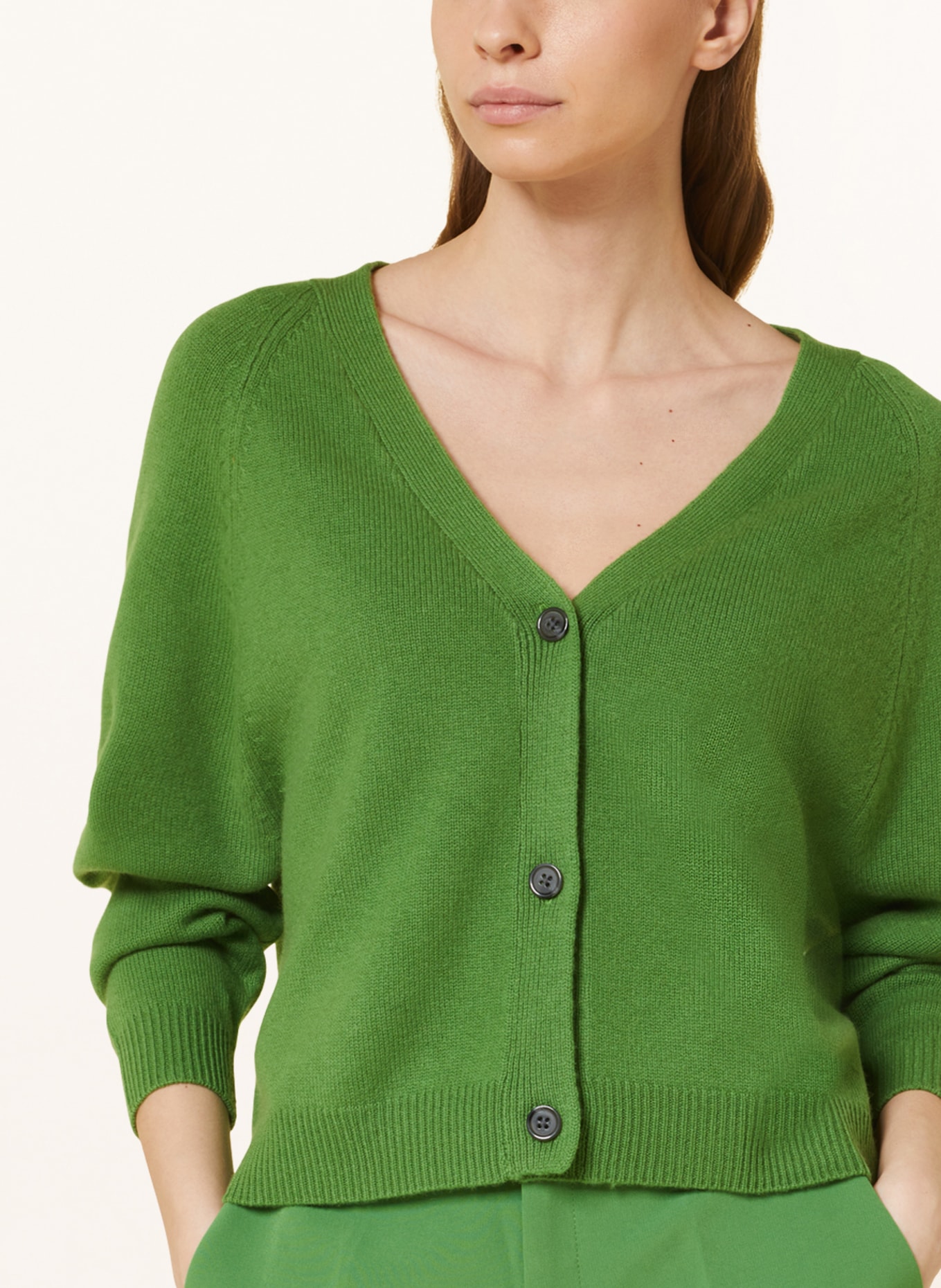 SEM PER LEI Cardigan with cashmere, Color: GREEN (Image 4)