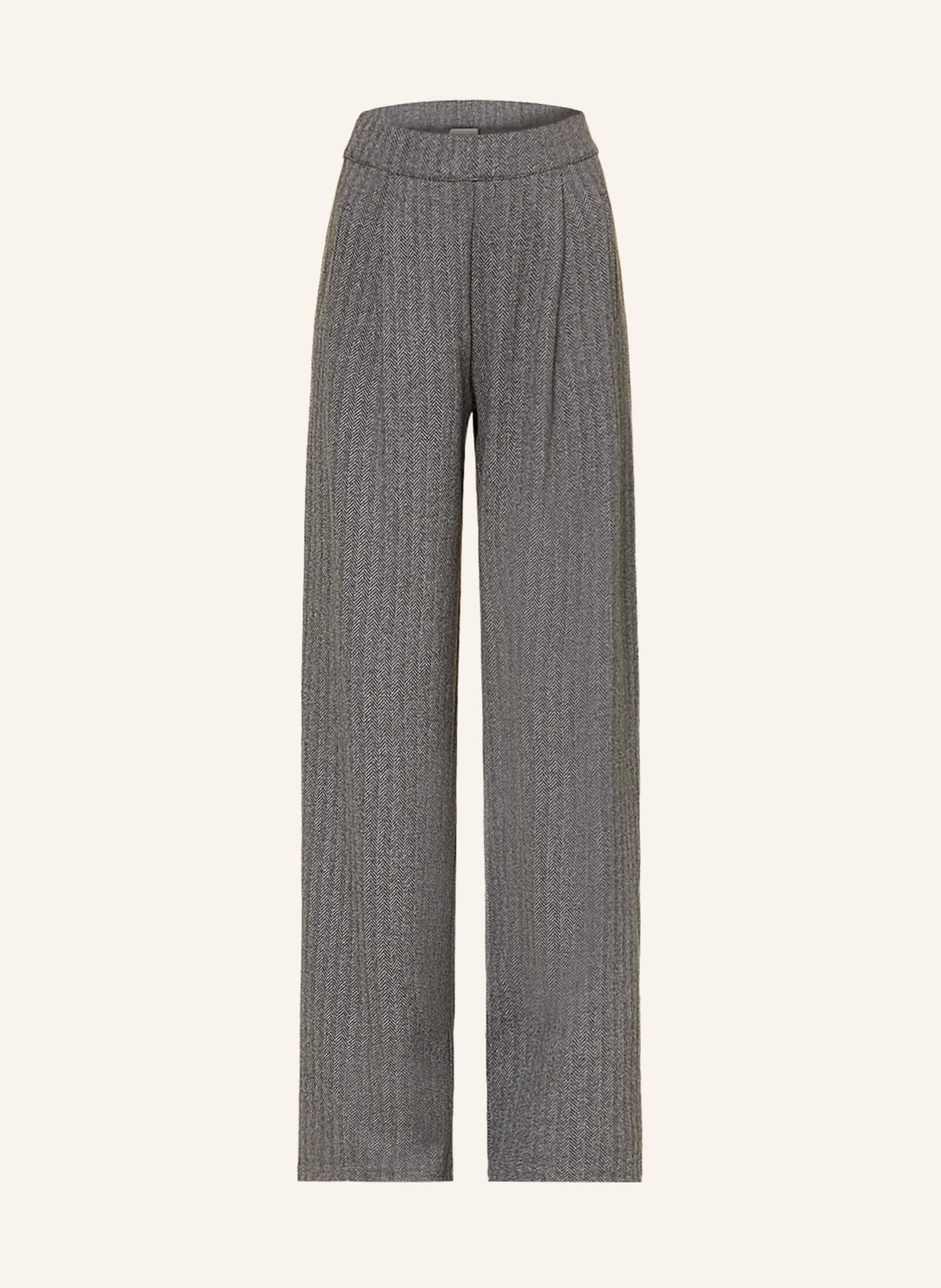 SEM PER LEI Wide leg trousers made of jersey, Color: GRAY (Image 1)