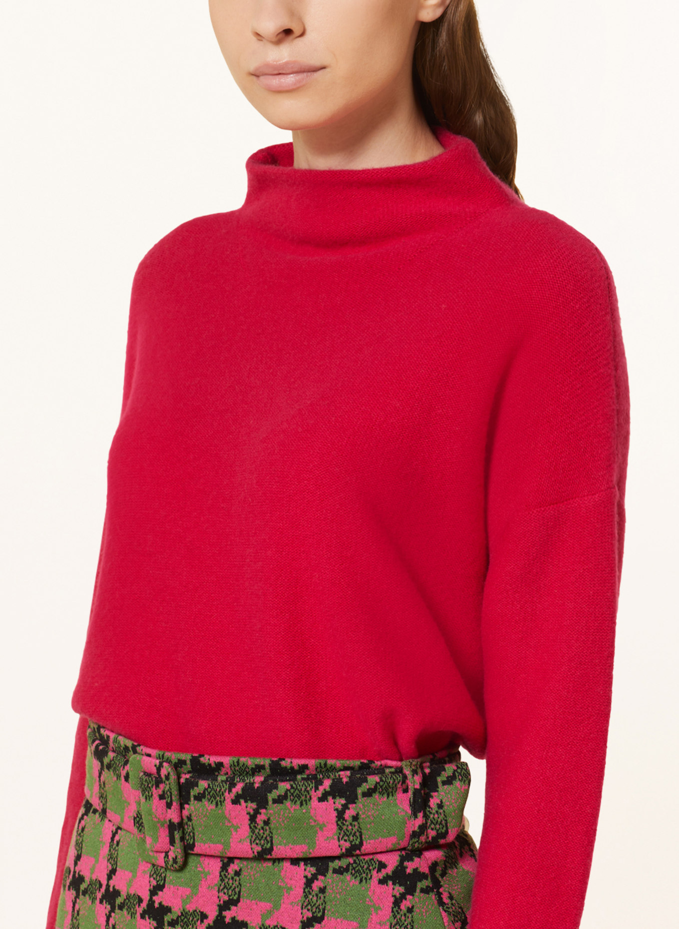 SEM PER LEI Sweter z dodatkiem kaszmiru, Kolor: MOCNORÓŻOWY (Obrazek 4)