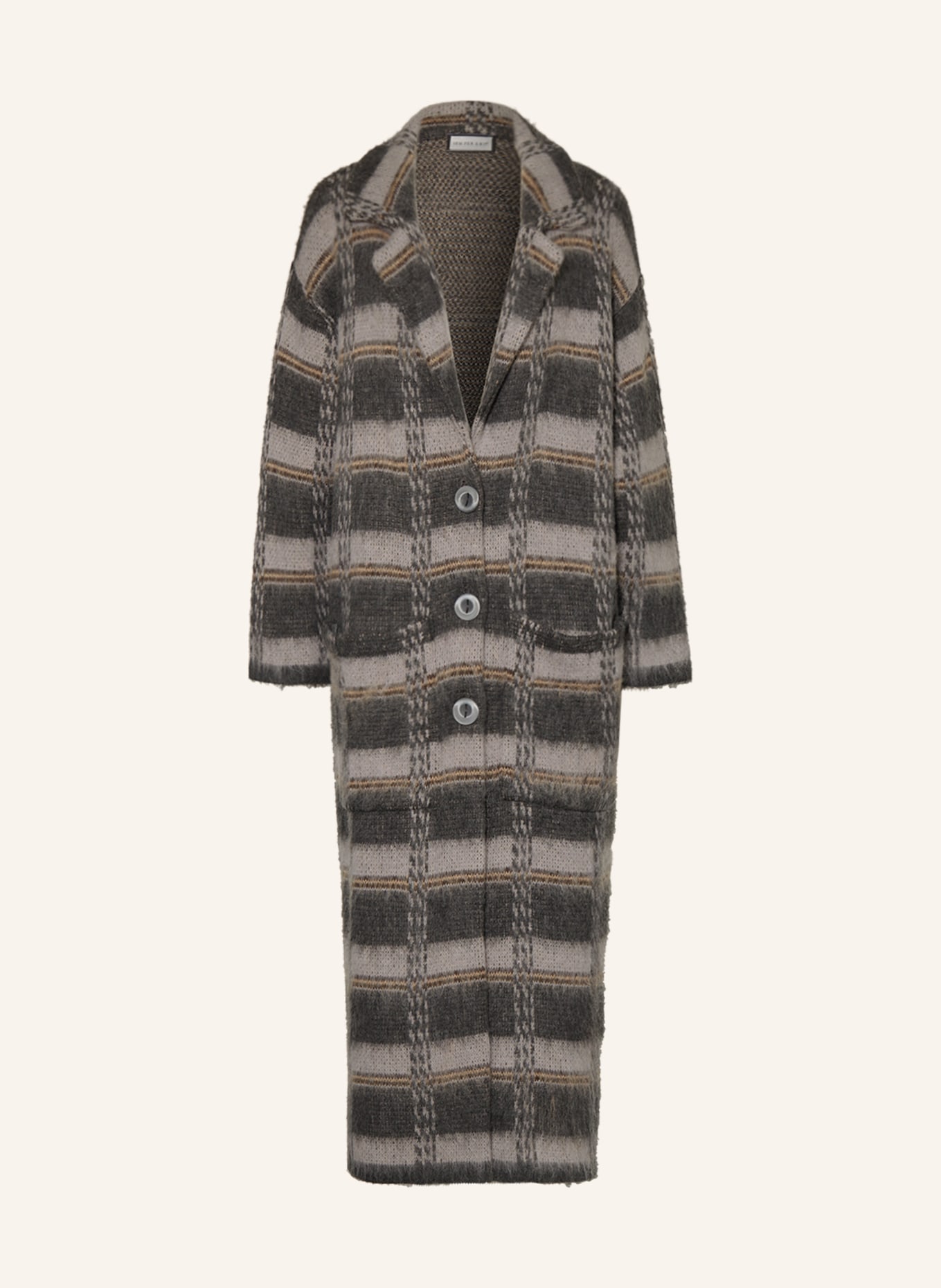 SEM PER LEI Knit coat, Color: DARK GRAY/ LIGHT GRAY (Image 1)
