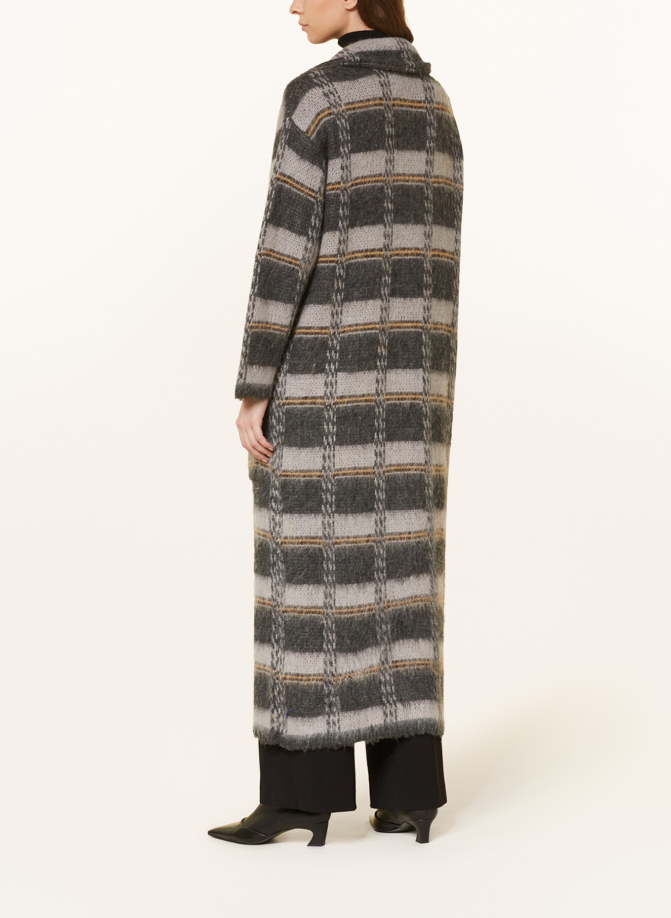 SEM PER LEI Knit coat, Color: DARK GRAY/ LIGHT GRAY (Image 3)