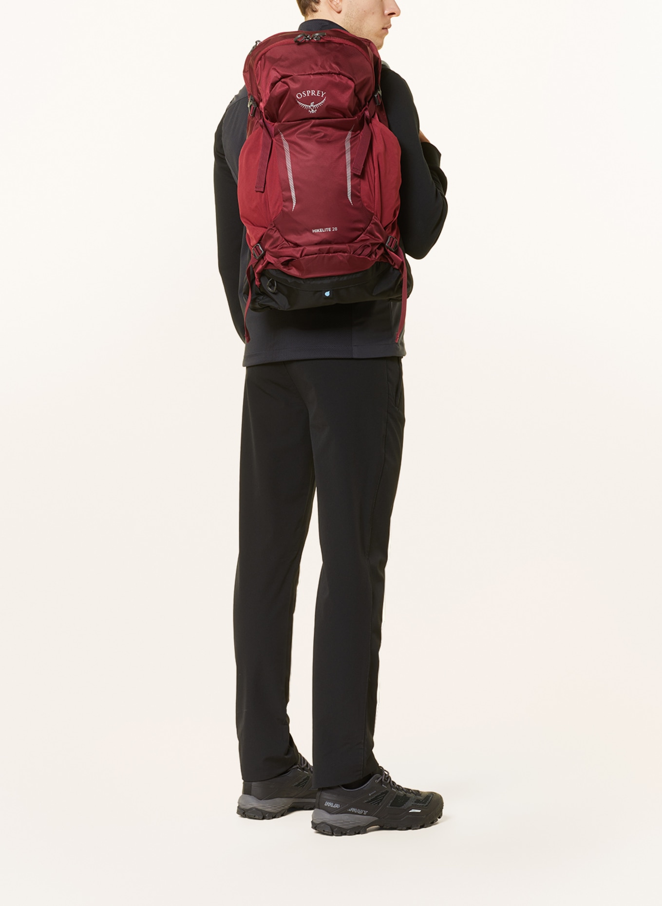 OSPREY Backpack HIKELITE 28 l, Color: DARK RED (Image 4)