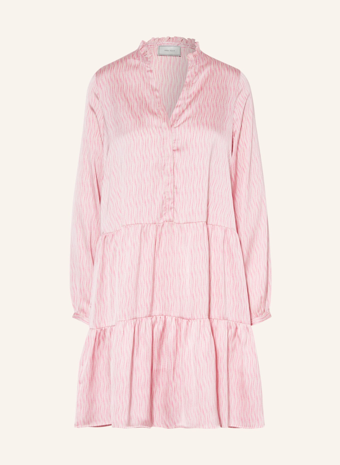 NEO NOIR Dress FEDERICA with ruffles, Color: PINK/ PINK/ WHITE (Image 1)