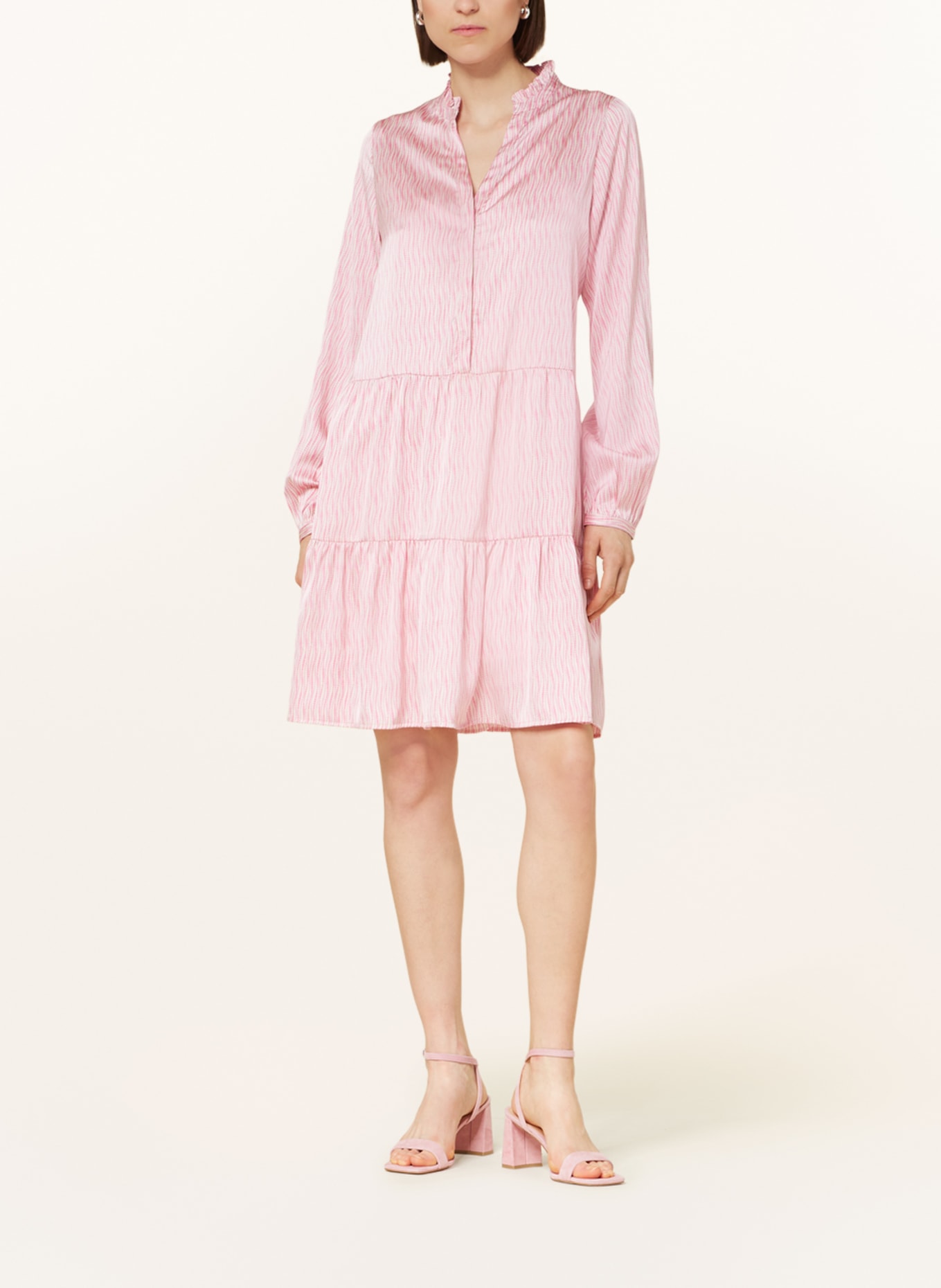 NEO NOIR Kleid FEDERICA mit Rüschen, Farbe: PINK/ ROSA/ WEISS (Bild 2)