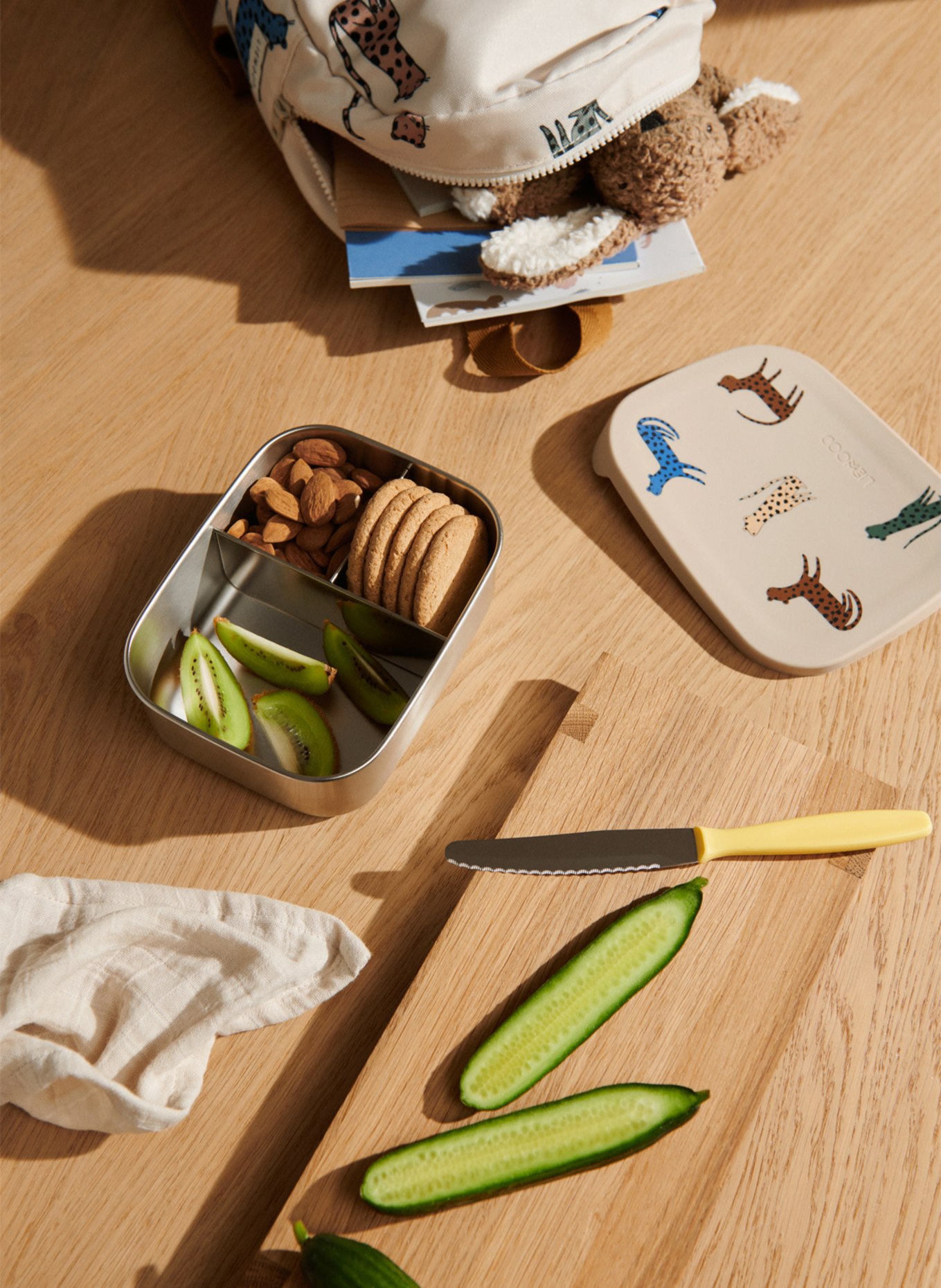 LIEWOOD Pudełko śniadaniowe ARTHUR, Kolor: SREBRNY/ SZAROBRĄZOWY (Obrazek 3)