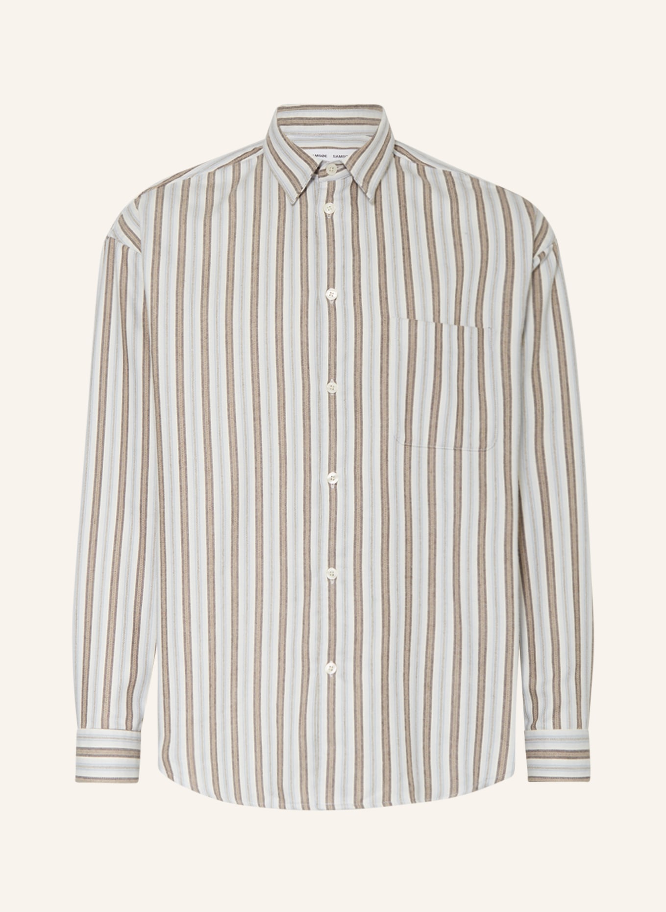 SAMSØE  SAMSØE Oversized shirt LUAN comfort fit, Color: LIGHT BLUE/ WHITE/ LIGHT BROWN (Image 1)