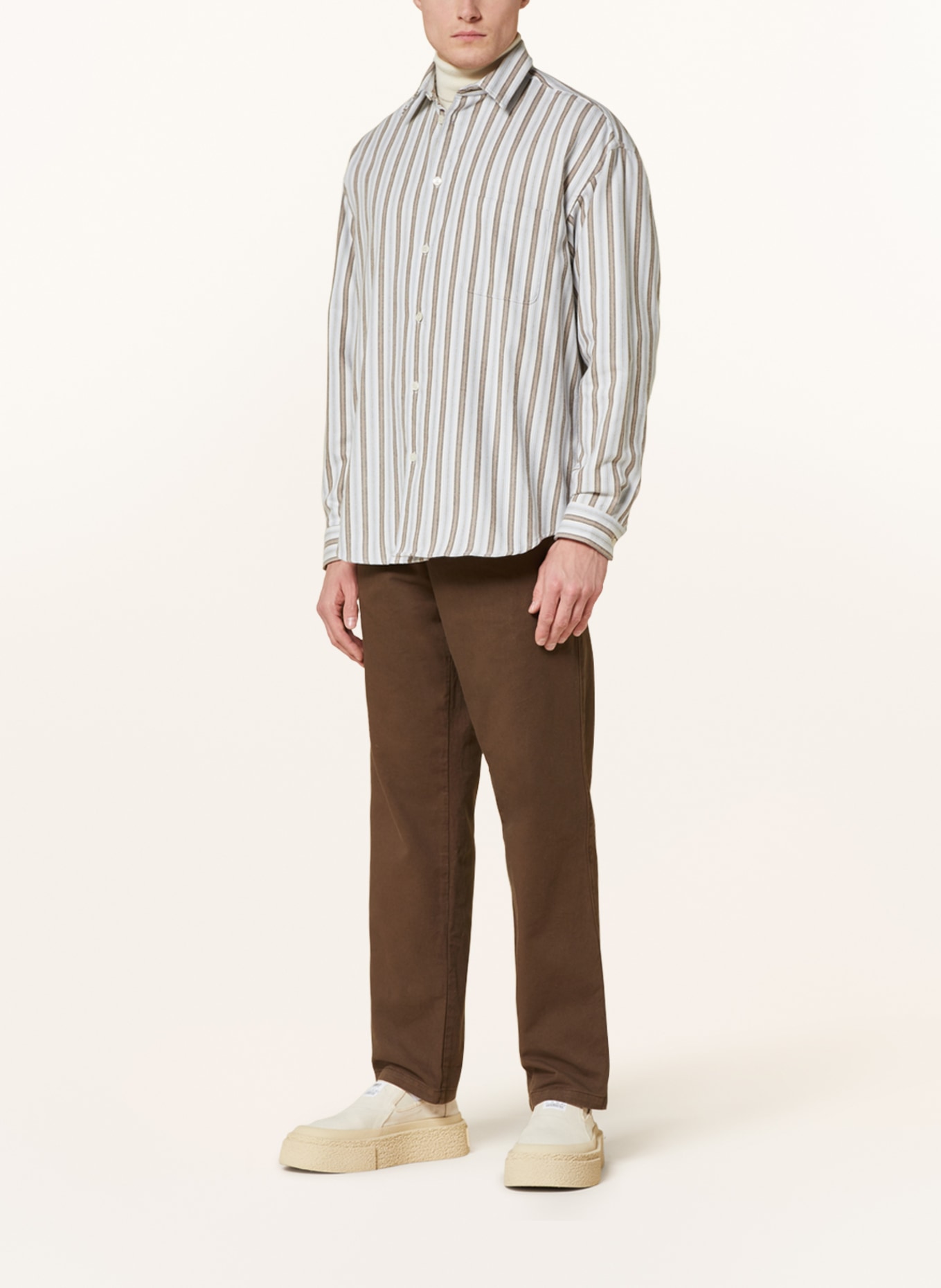 SAMSØE  SAMSØE Oversized shirt LUAN comfort fit, Color: LIGHT BLUE/ WHITE/ LIGHT BROWN (Image 2)
