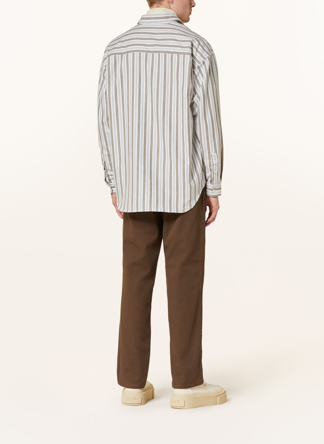 SAMSØE  SAMSØE Oversized shirt LUAN comfort fit, Color: LIGHT BLUE/ WHITE/ LIGHT BROWN (Image 3)