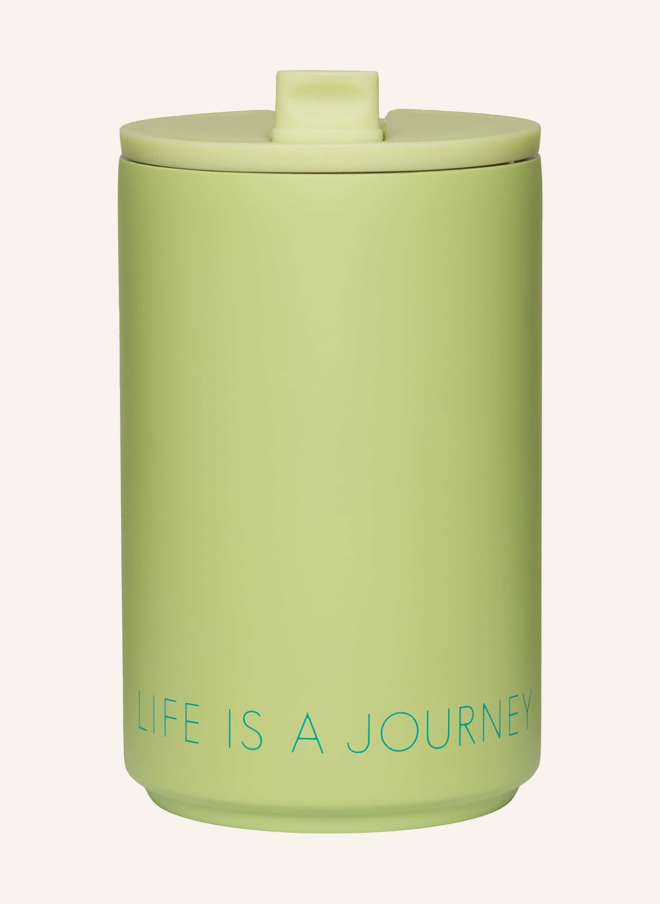 DESIGN LETTERS Thermos mug MOM, Color: LIGHT GREEN (Image 1)