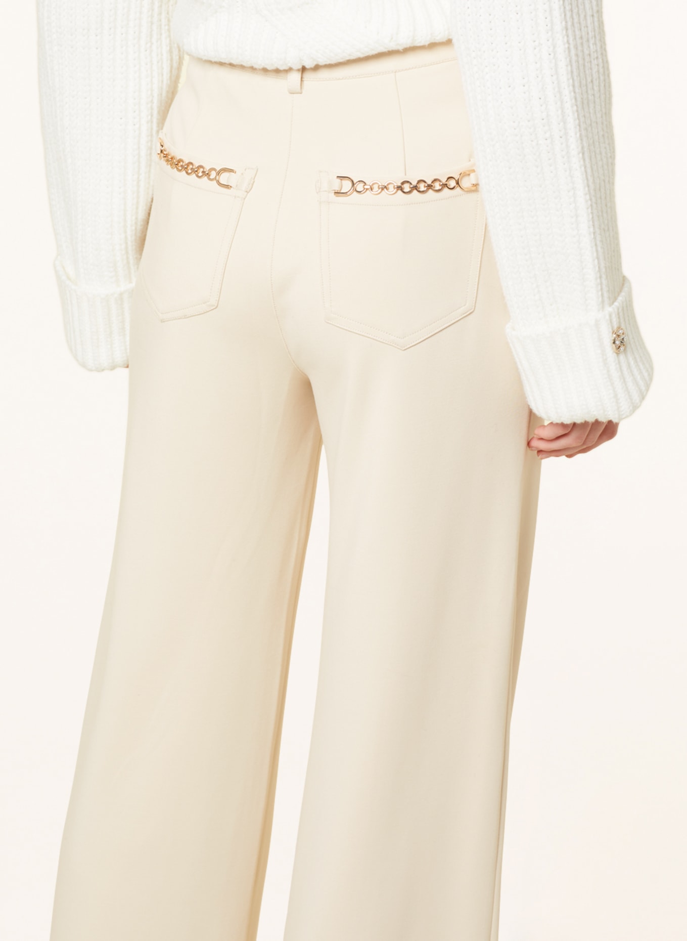 GUESS Wide leg trousers BRISILDA in cream