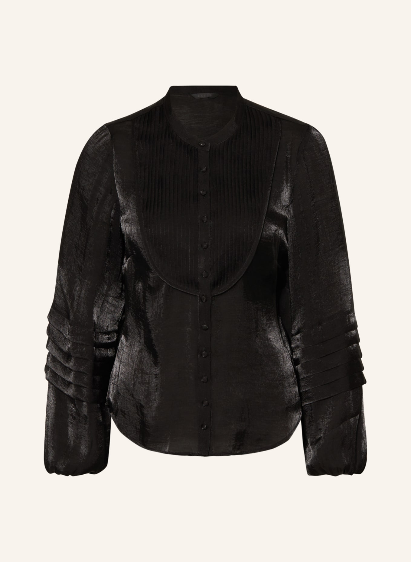 GUESS Bluse JASMINE mit Biesen: SCHWARZ