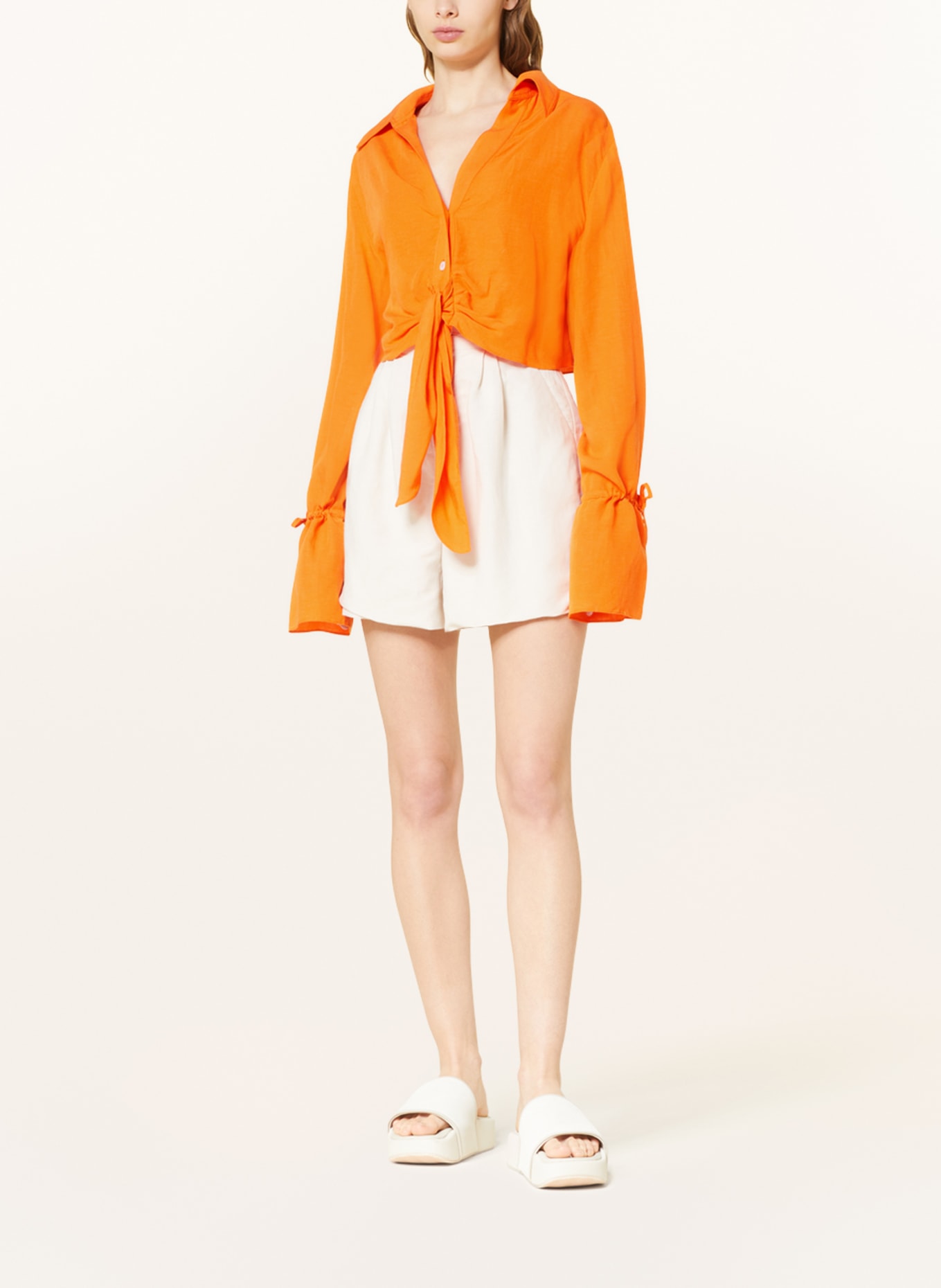 OH APRIL Cropped-Bluse SOLÈNE aus Seide, Farbe: ORANGE (Bild 2)