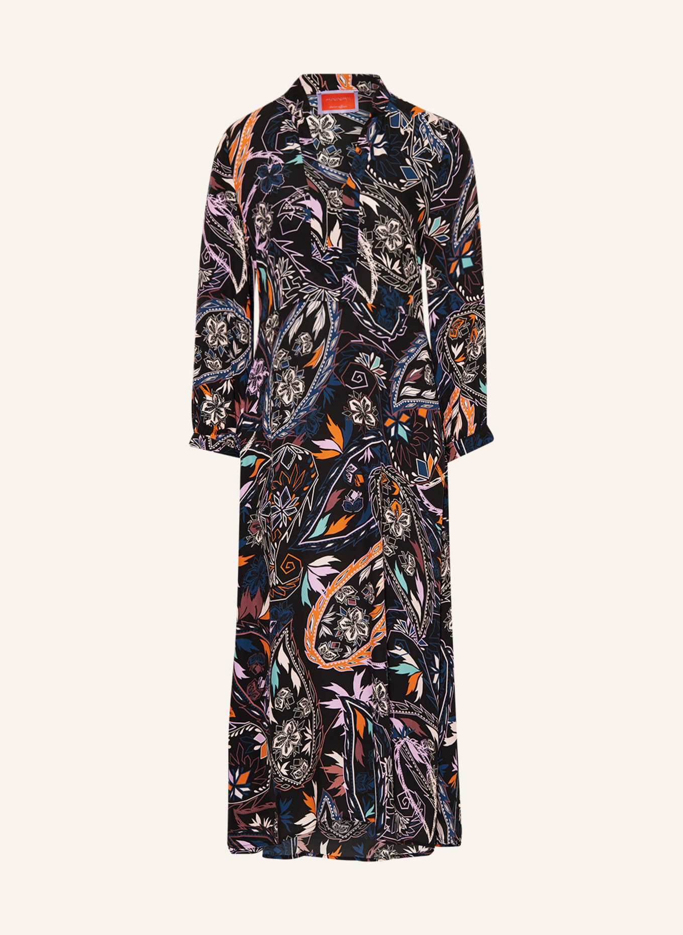 ANNA's Kleid, Farbe: SCHWARZ/ HELLLILA/ DUNKELBLAU (Bild 1)