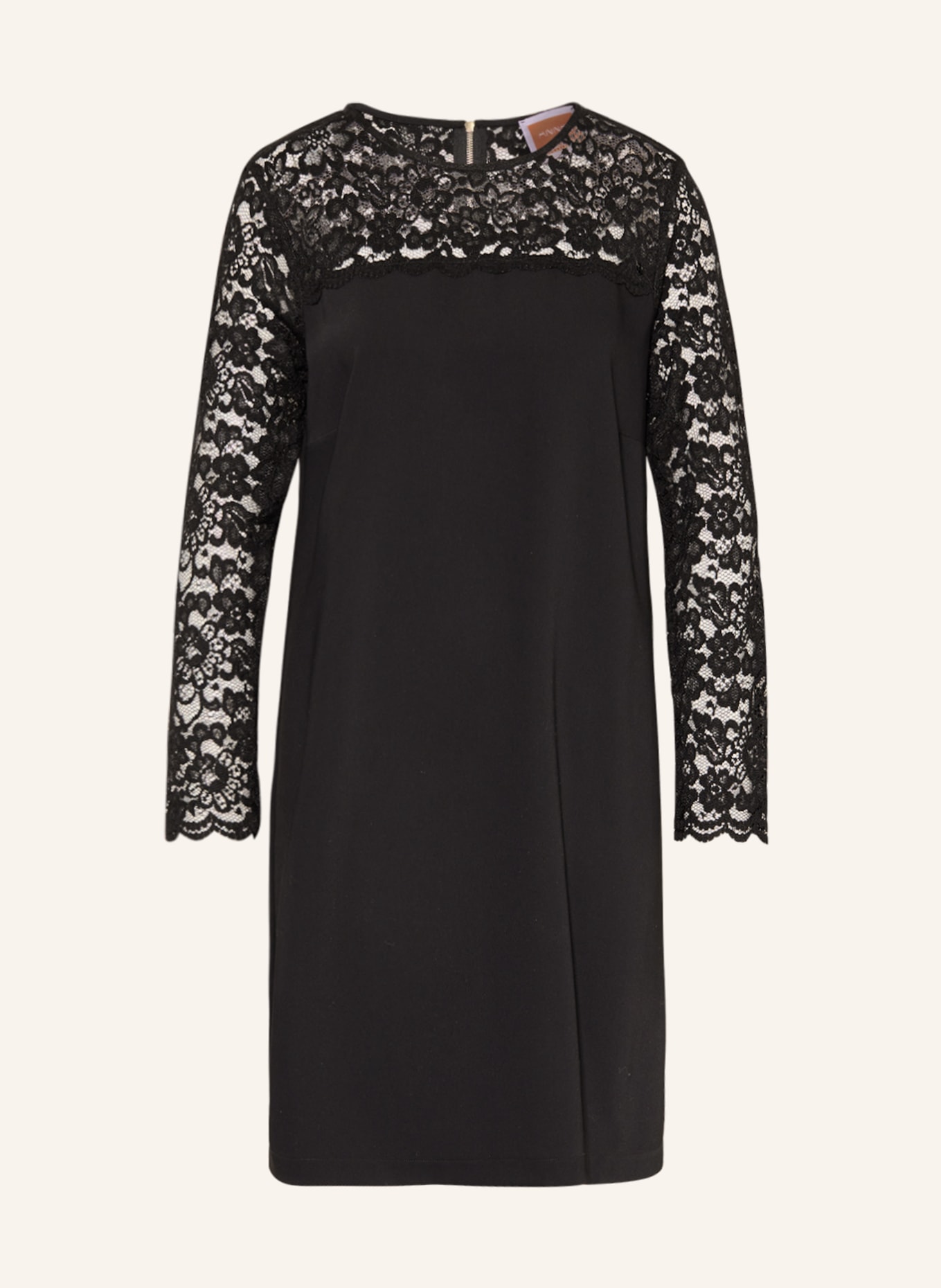 ANNA's Dress with lace, Color: BLACK (Image 1)