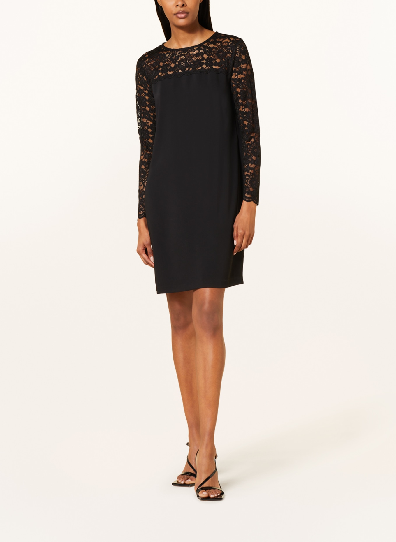 ANNA's Dress with lace, Color: BLACK (Image 2)