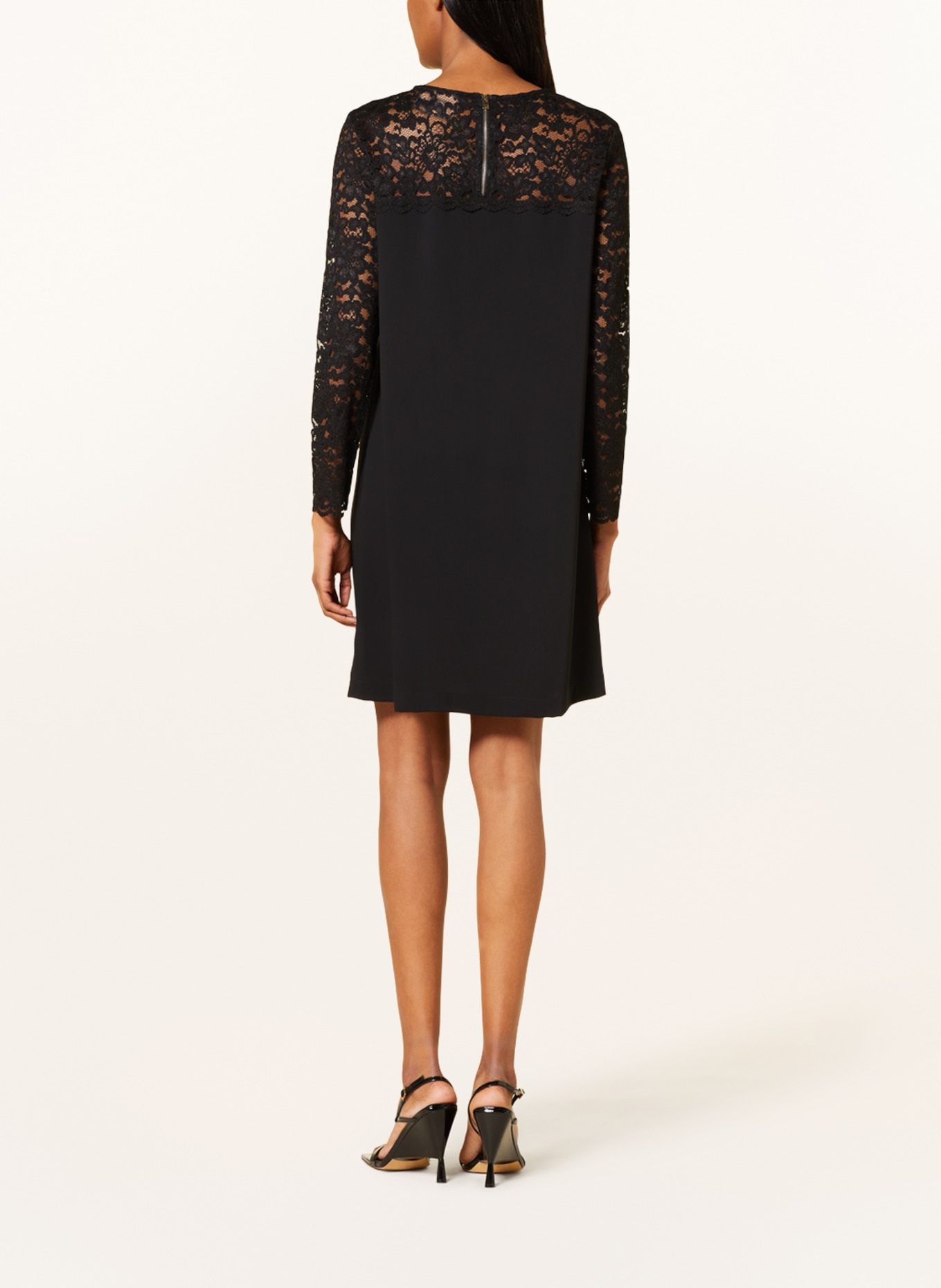 ANNA's Dress with lace, Color: BLACK (Image 3)