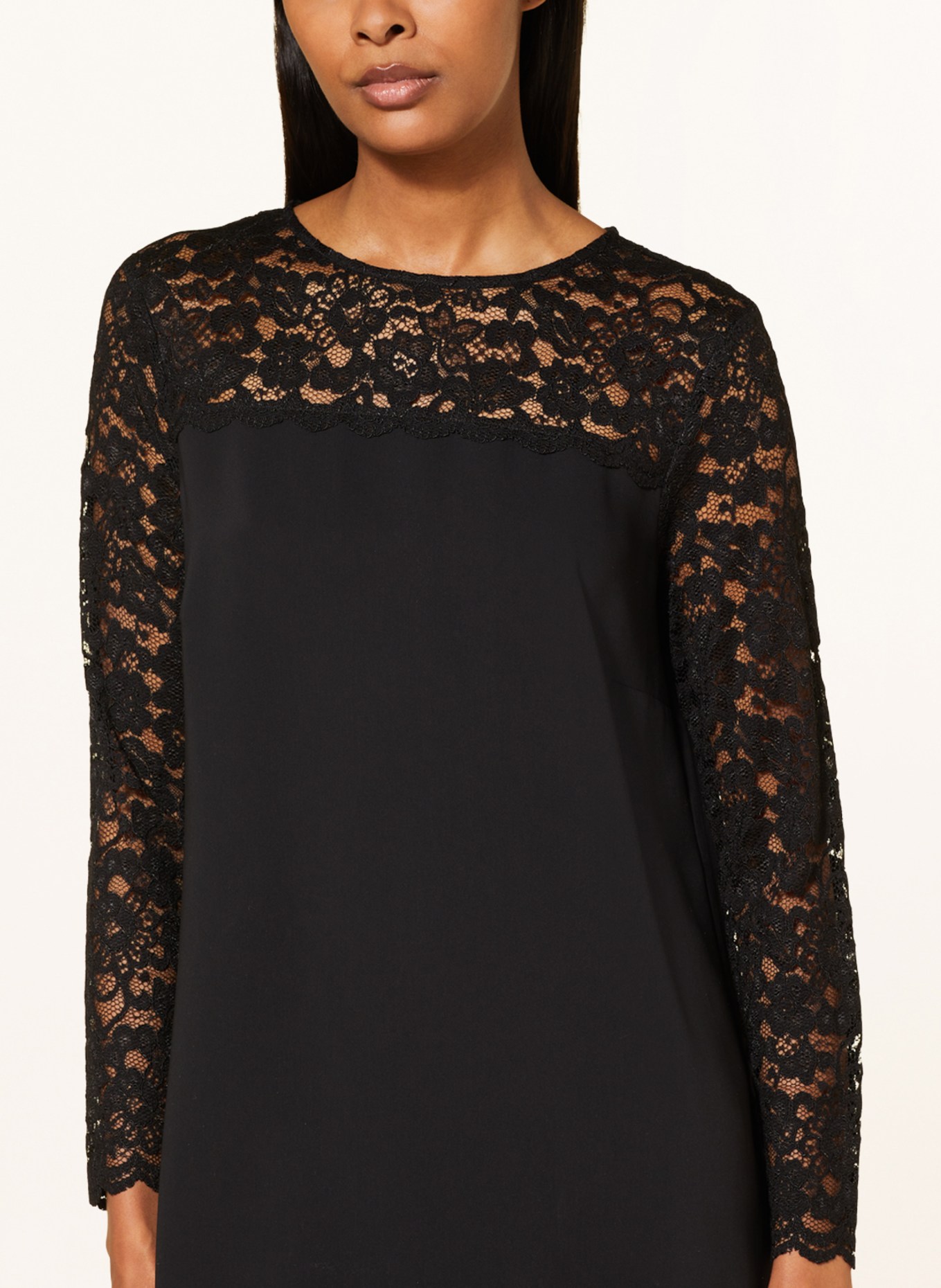 ANNA's Dress with lace, Color: BLACK (Image 4)
