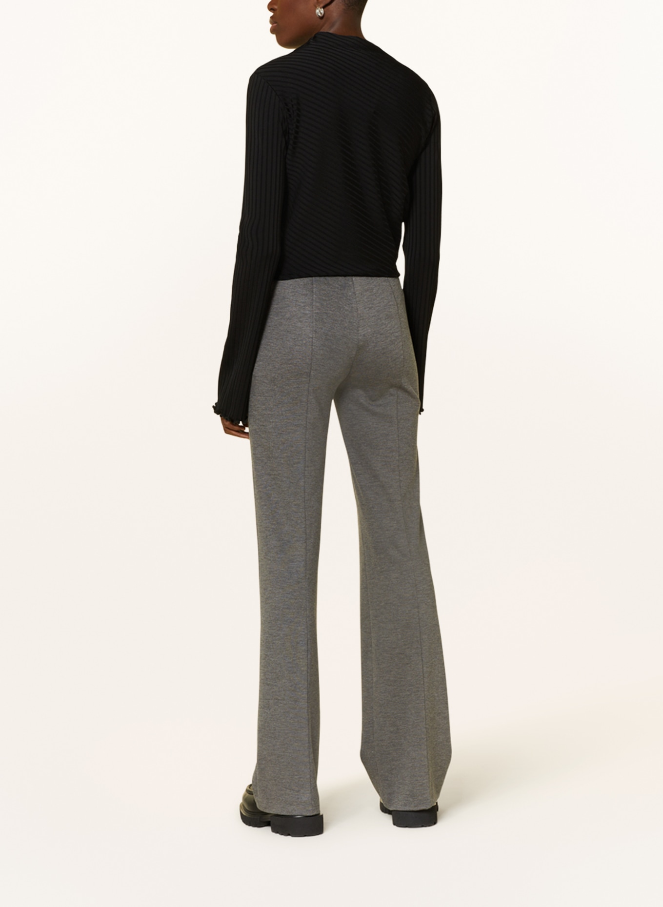DRYKORN Wide leg trousers ALIVE made of jersey, Color: GRAY (Image 3)