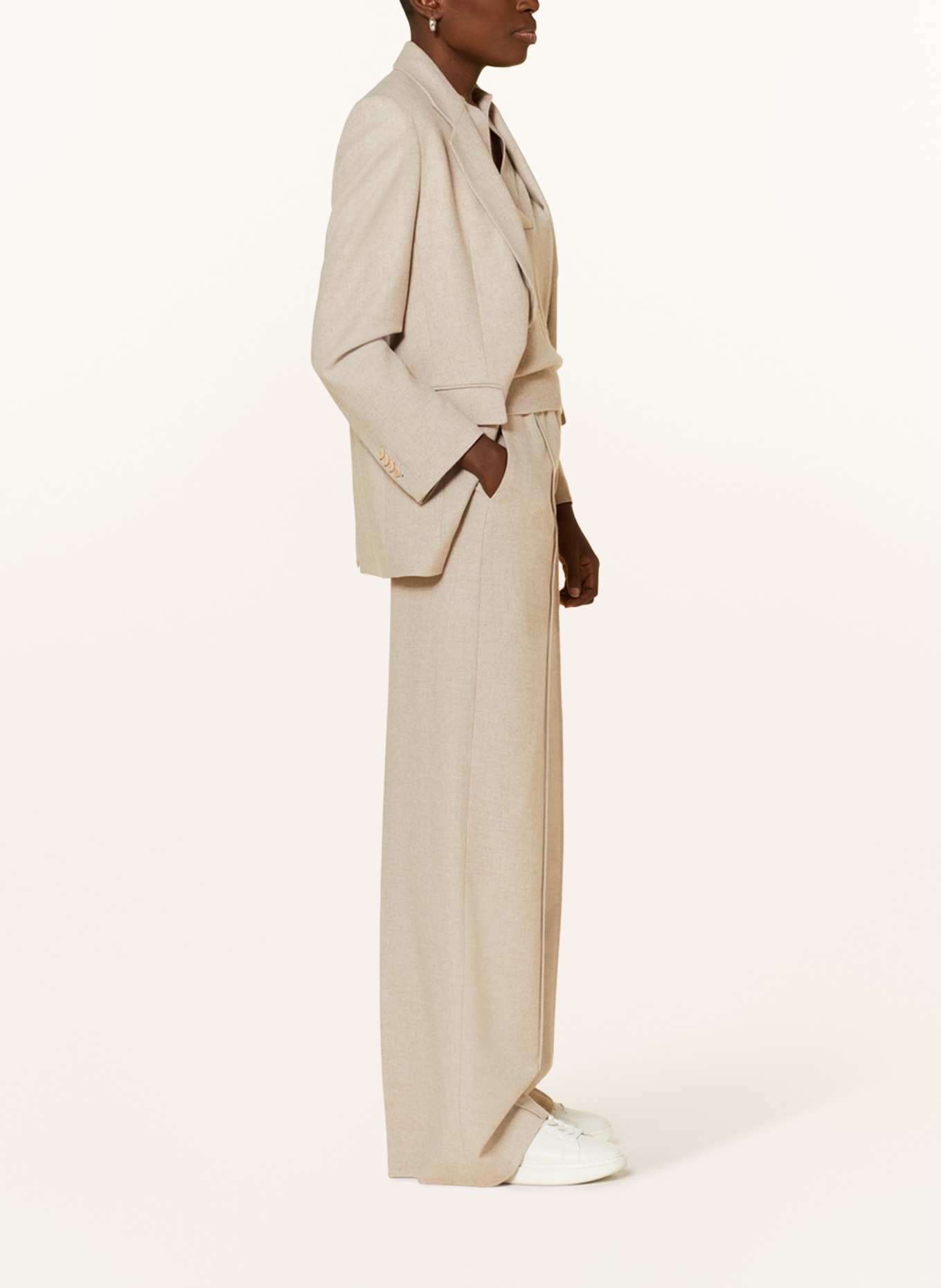 DRYKORN Wide leg trousers EARN, Color: CREAM (Image 4)