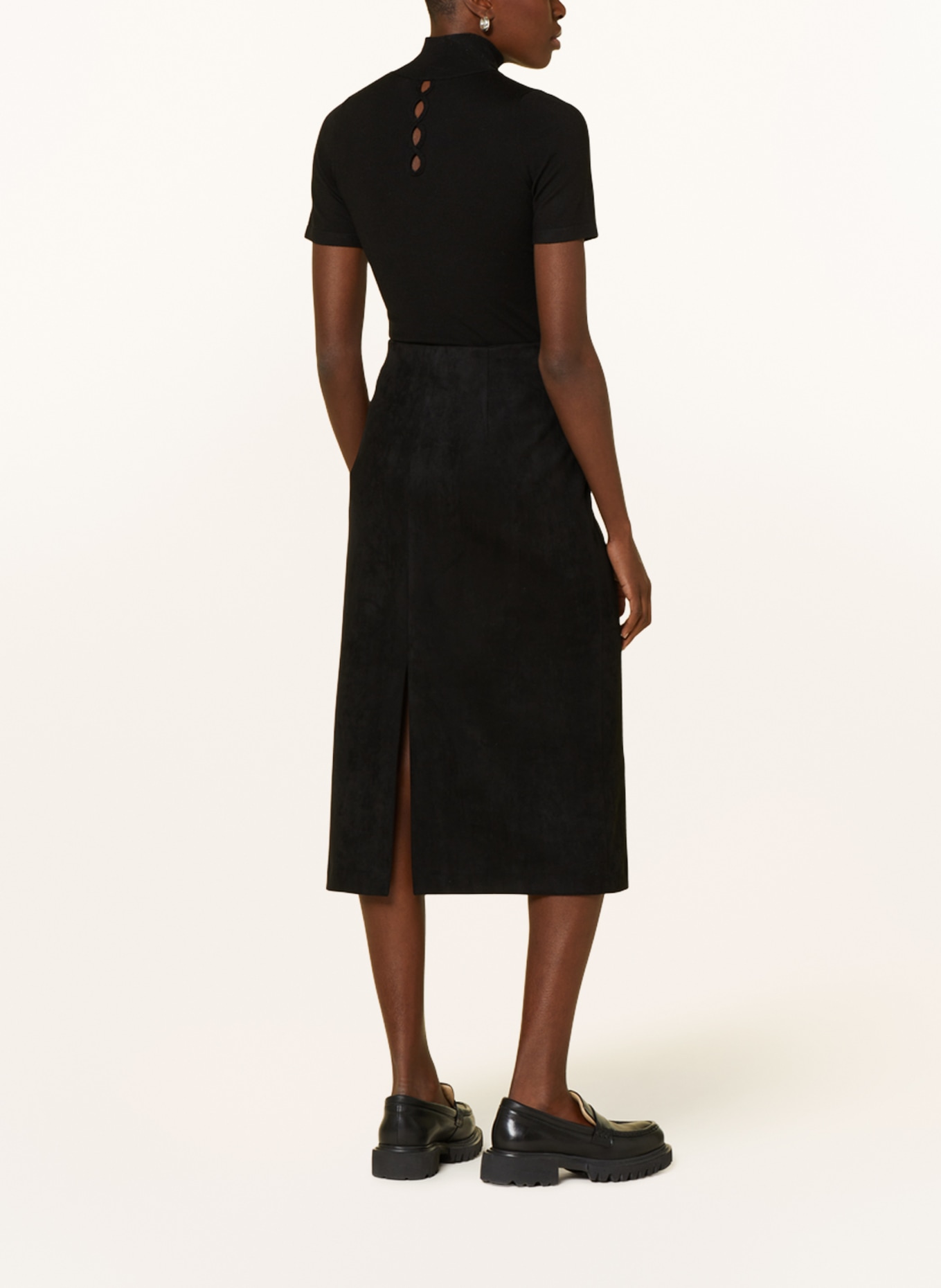DRYKORN Skirt ASSER in leather look, Color: BLACK (Image 3)