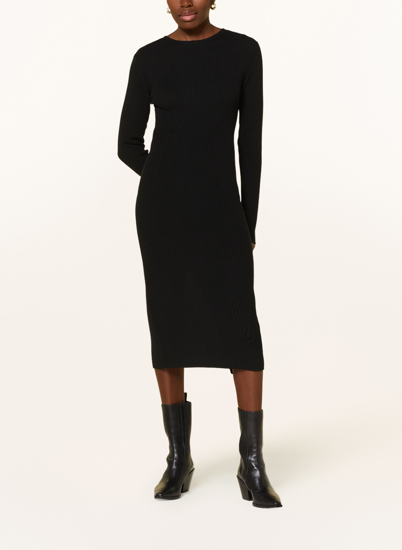 DRYKORN Knit dress AMARILIA, Color: BLACK (Image 2)