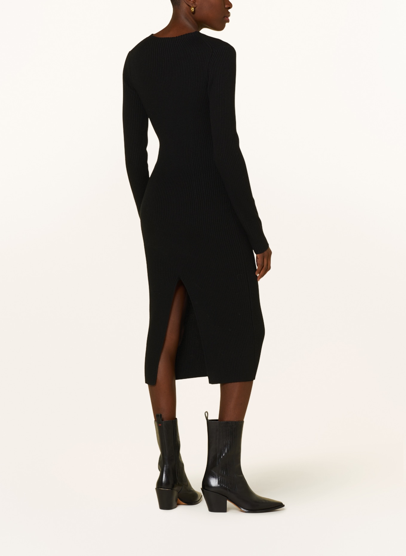 DRYKORN Knit dress AMARILIA, Color: BLACK (Image 3)