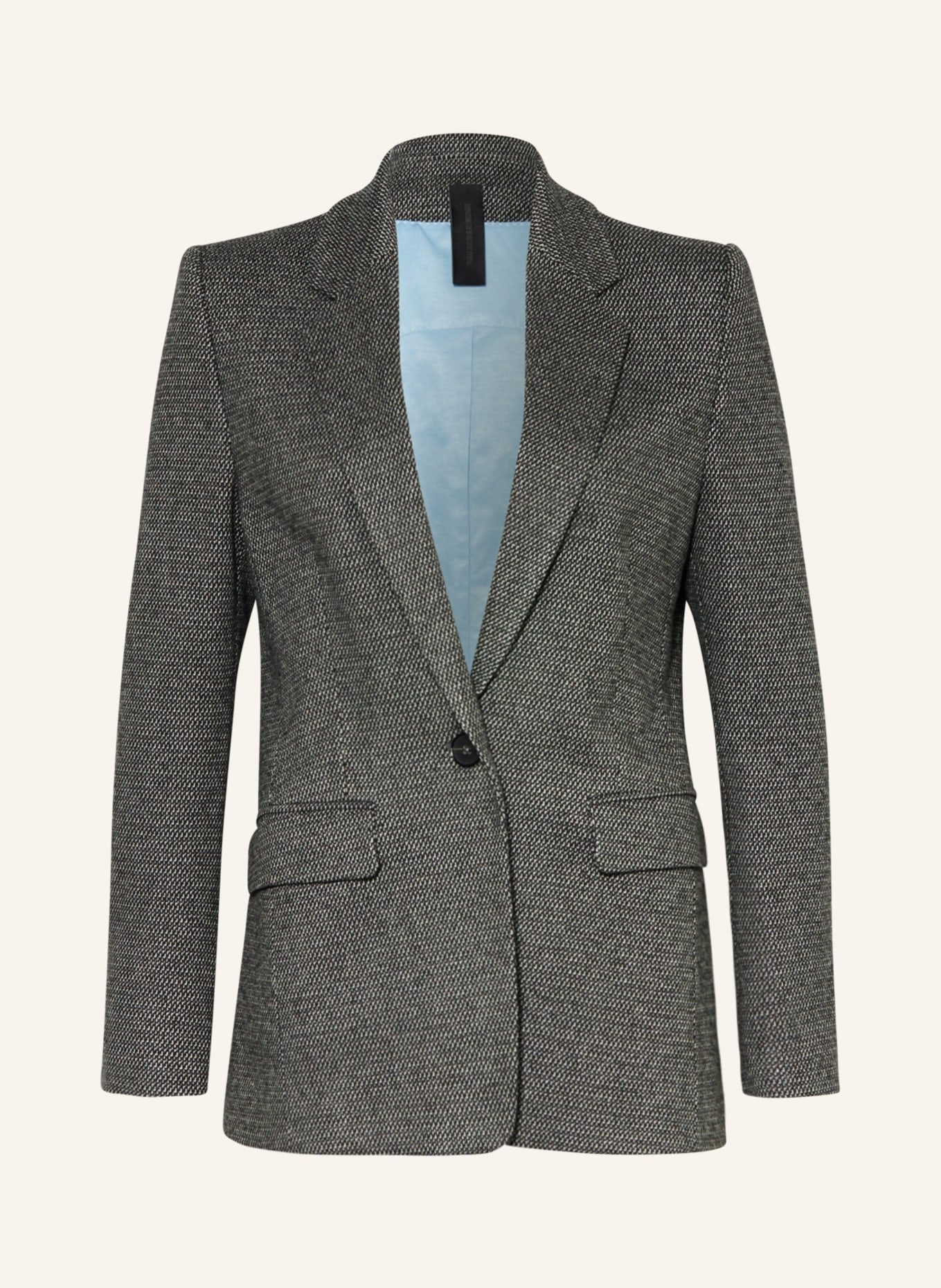 DRYKORN Jersey blazer ATLIN, Color: BLACK/ WHITE (Image 1)