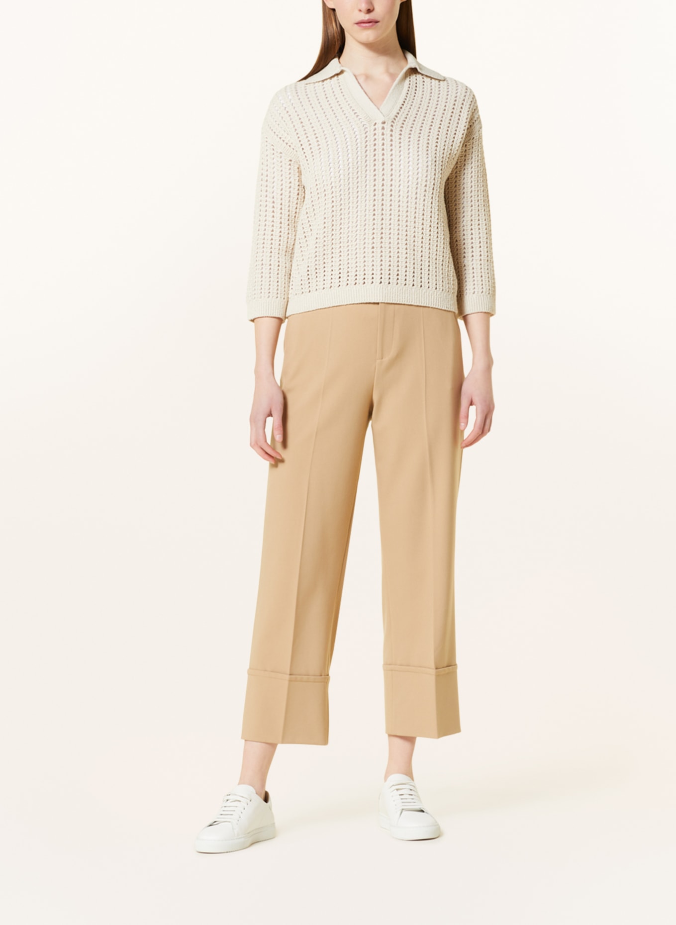 someday Sweater TAMEI with 3/4 sleeves, Color: BEIGE (Image 2)