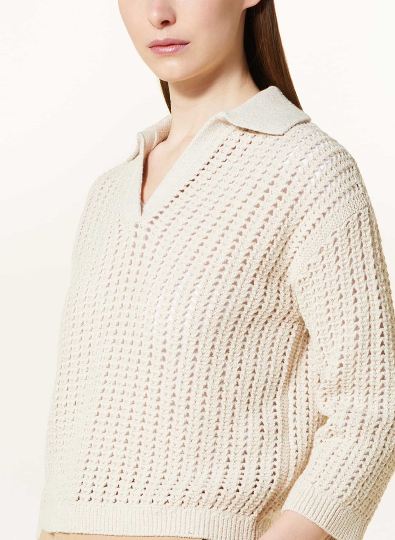 someday Sweater TAMEI with 3/4 sleeves, Color: BEIGE (Image 4)