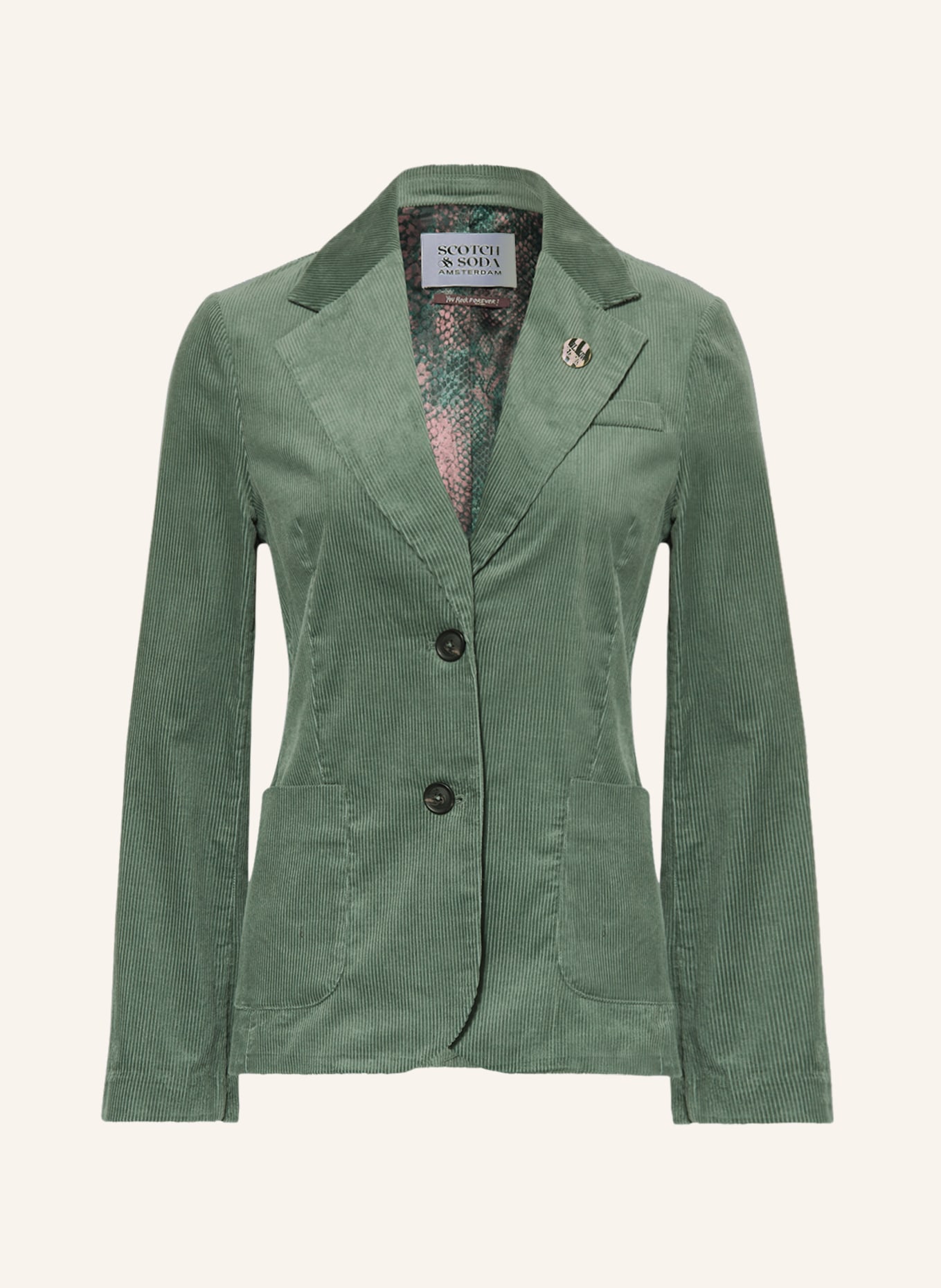SCOTCH & SODA Corduroy blazer, Color: GREEN (Image 1)